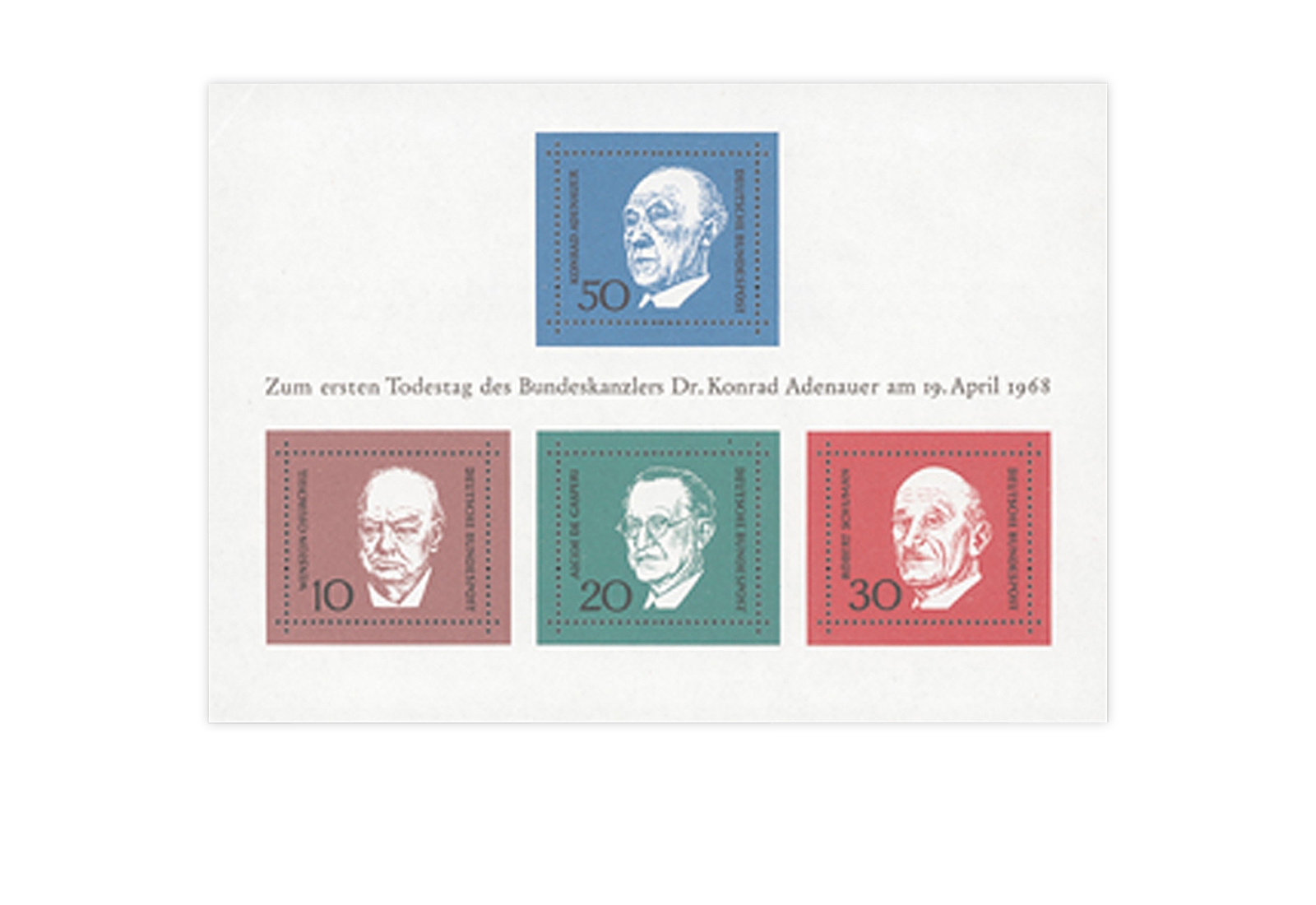 Briefmarken BRD 1968 Block 4 gestempelt