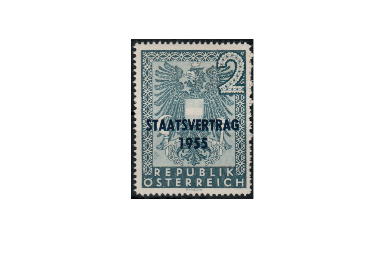 Briefmarke Österreich 1955 Staatsvertrag Michel-Nr. 1017 postfrisch