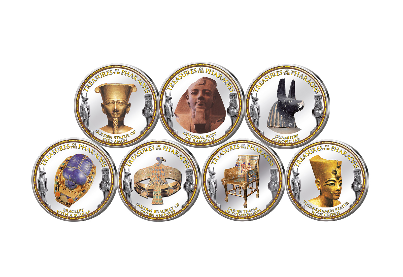 Schätze der Pharaonen III 7er Kollektion mit Farbapplikation im Etui