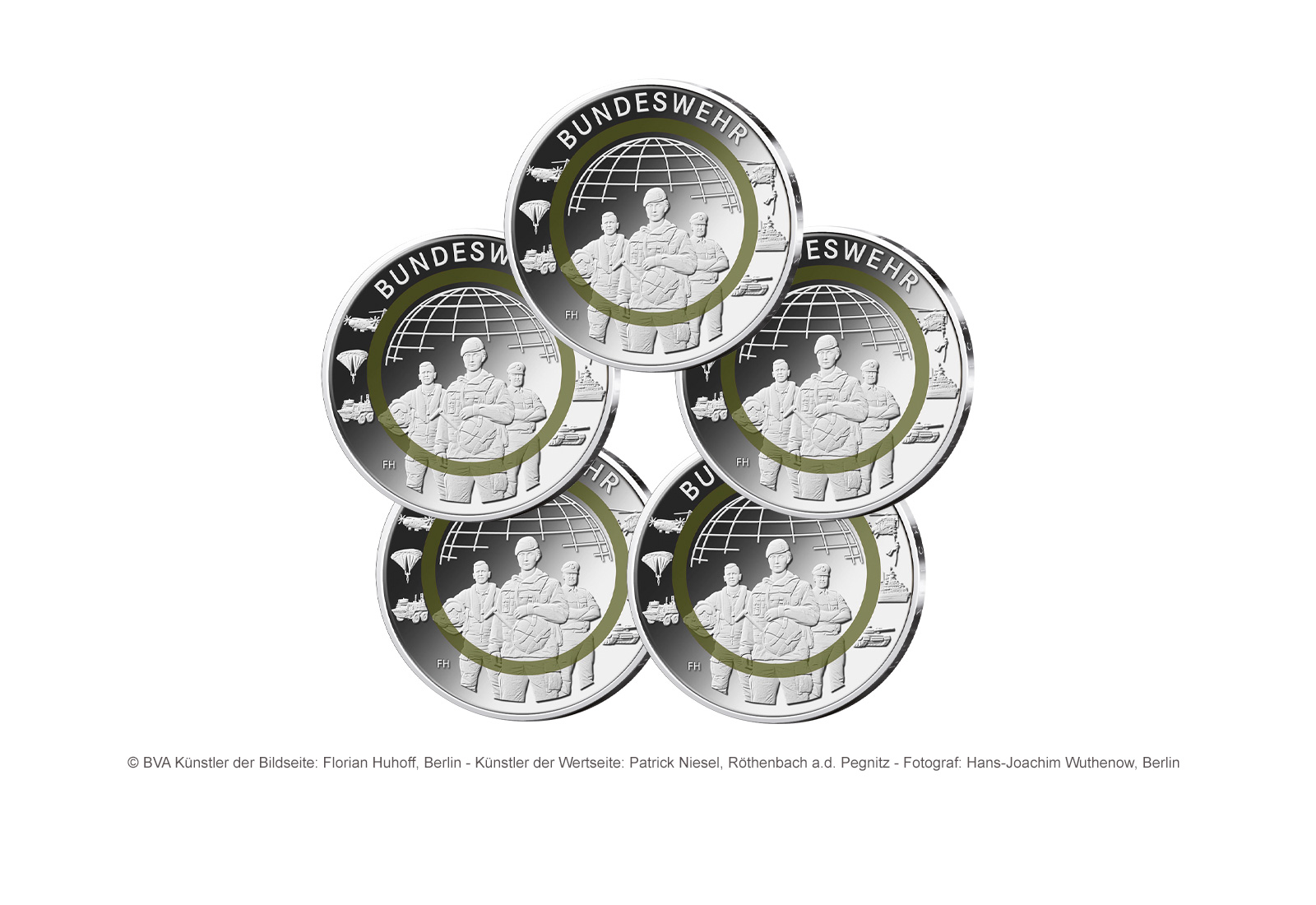 10 Euro 2027 Deutschland Bundeswehr - Im Dienste der Gesellschaft Prägestätten A-J st