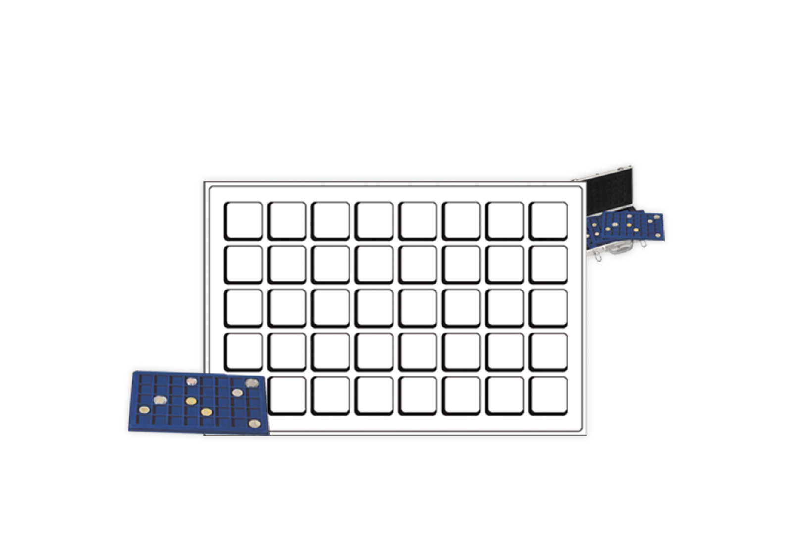 Leuchtturm Münztableau L für Münzen bis ø 33 mm