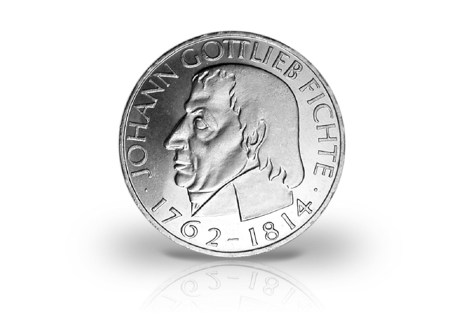 5 DM Silbermünze 1964 BRD Johann Gottlieb Fichte Jaeger-Nr. 393