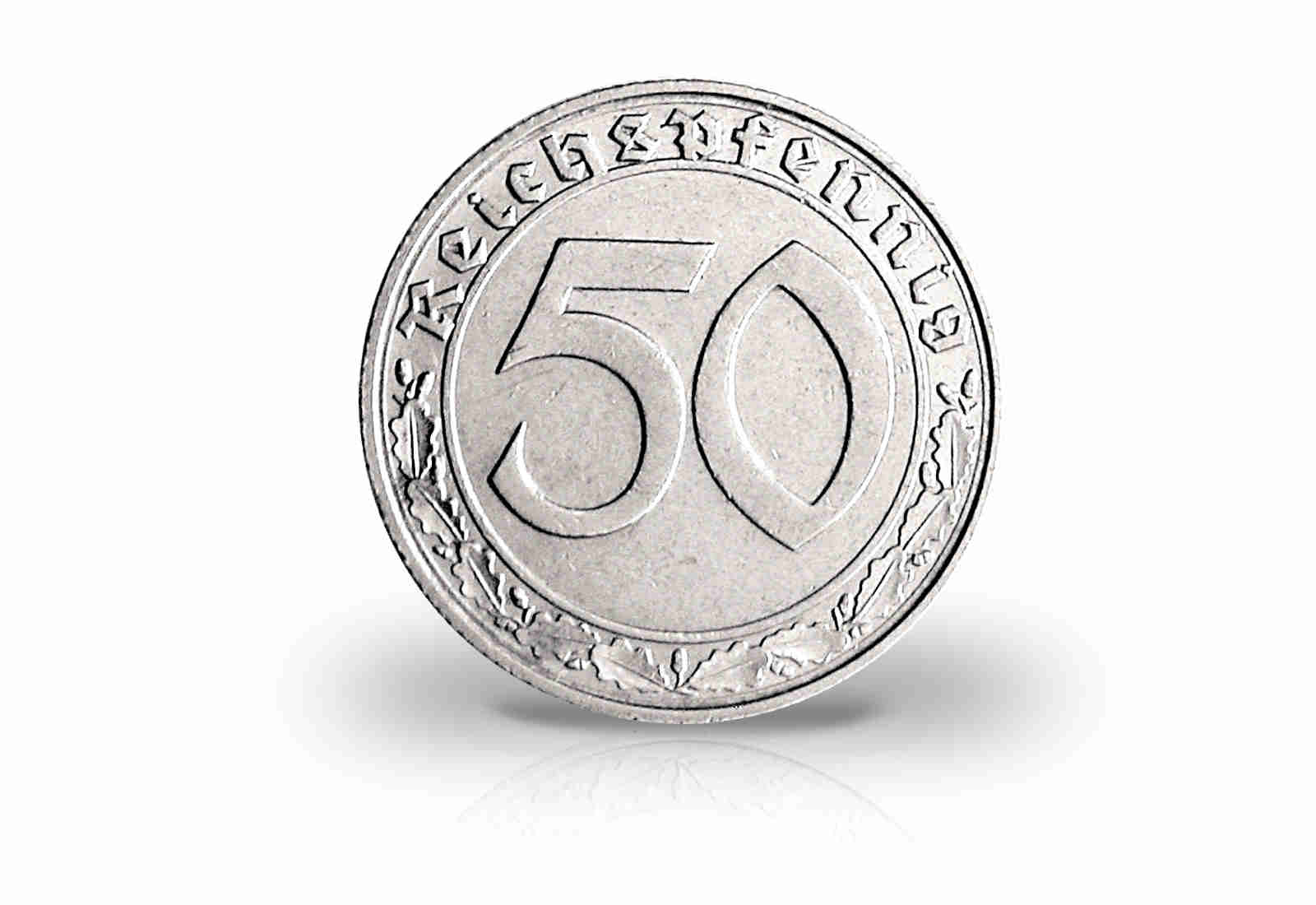 50 Reichspfennig 1938-1939 Drittes Reich Jaeger-Nr. 365