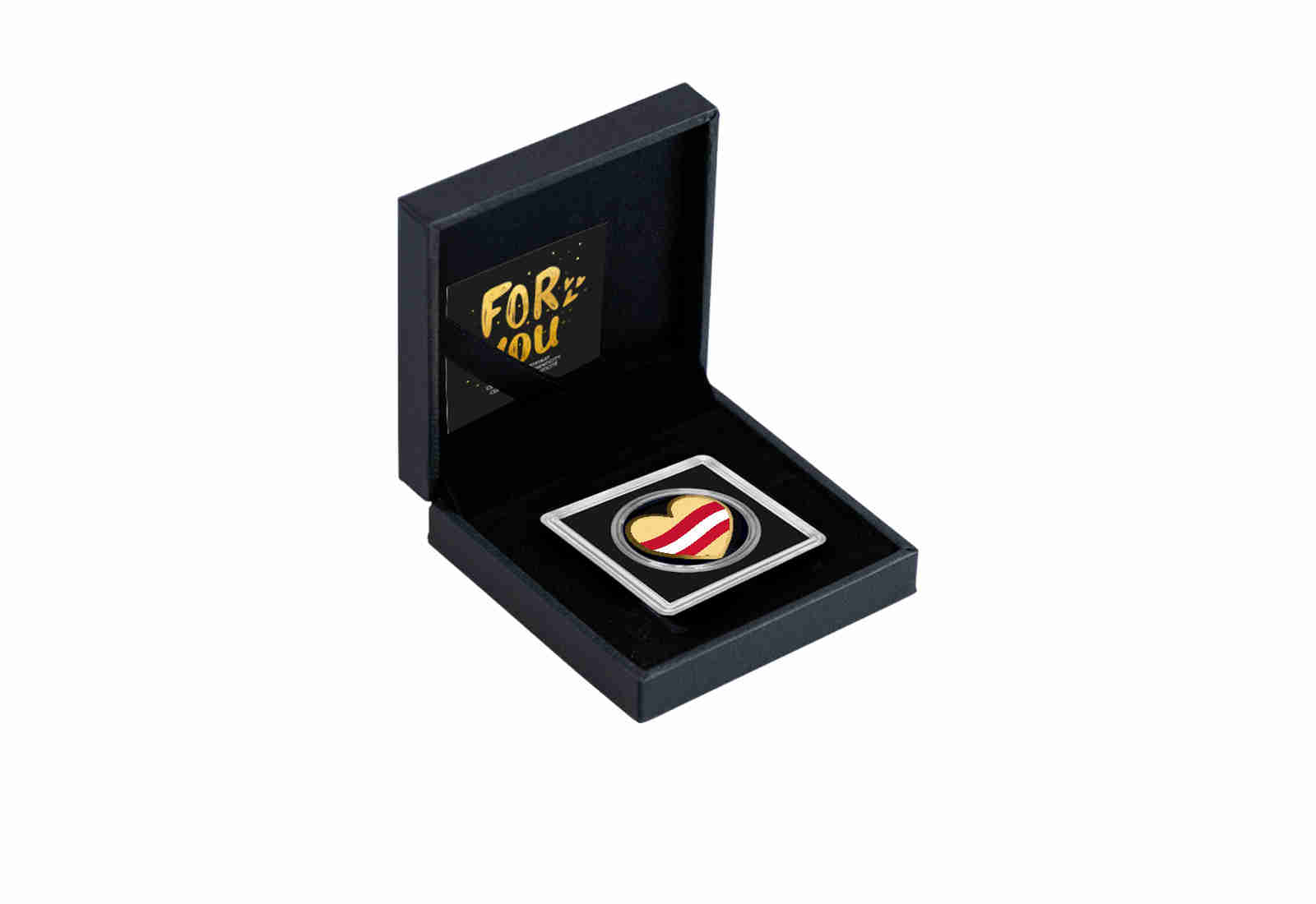 Goldmünze Motiv "Ein Herz für Österreich" 999/1000 Gold im Geschenketui