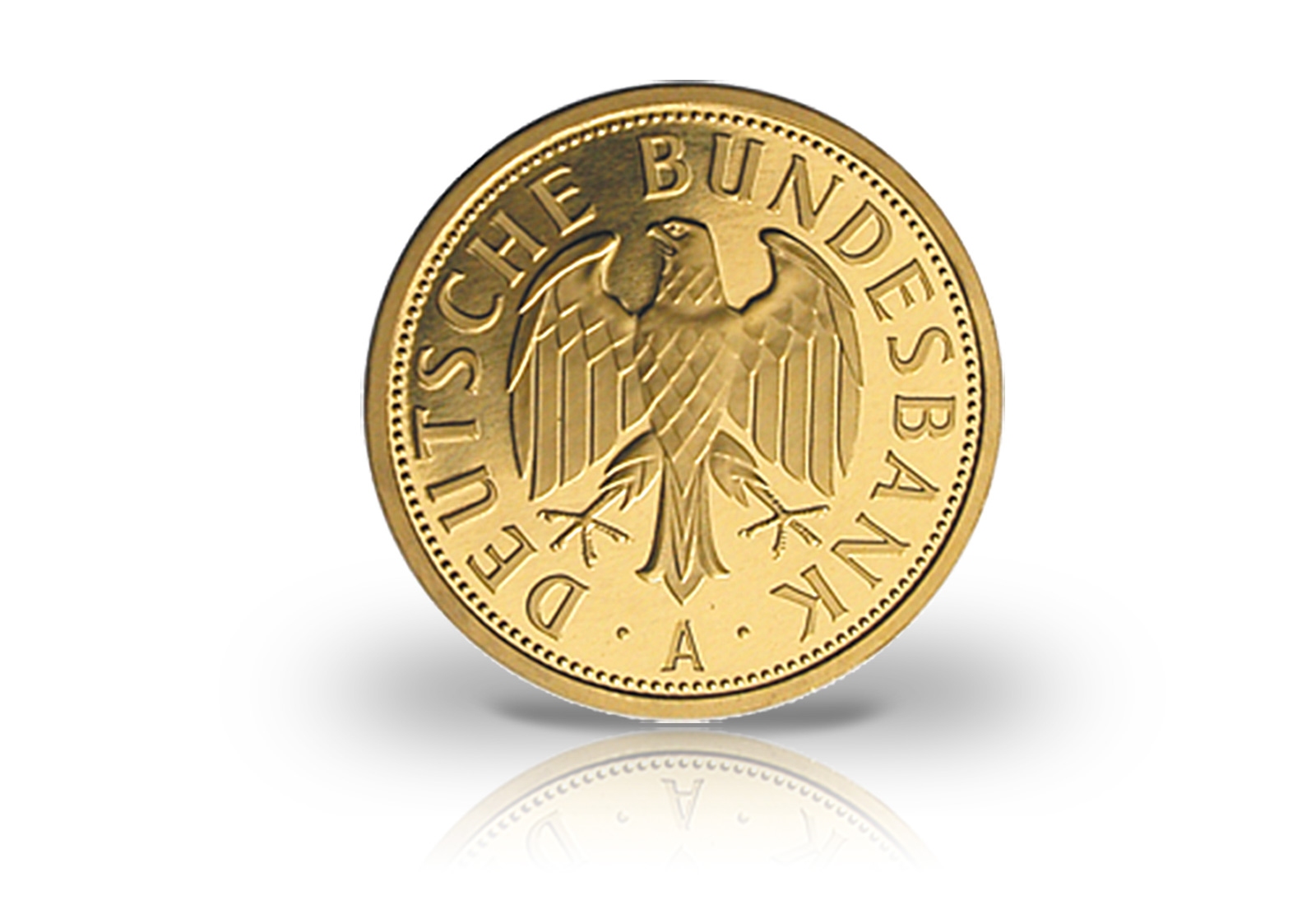 1 DM 2001 BRD Goldmünze st Prägestätte A im Etui