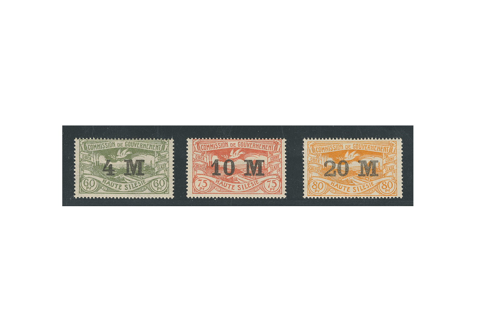Briefmarken Oberschlesien Dt. Abstimmungsgebiet Mi: 41-43 **