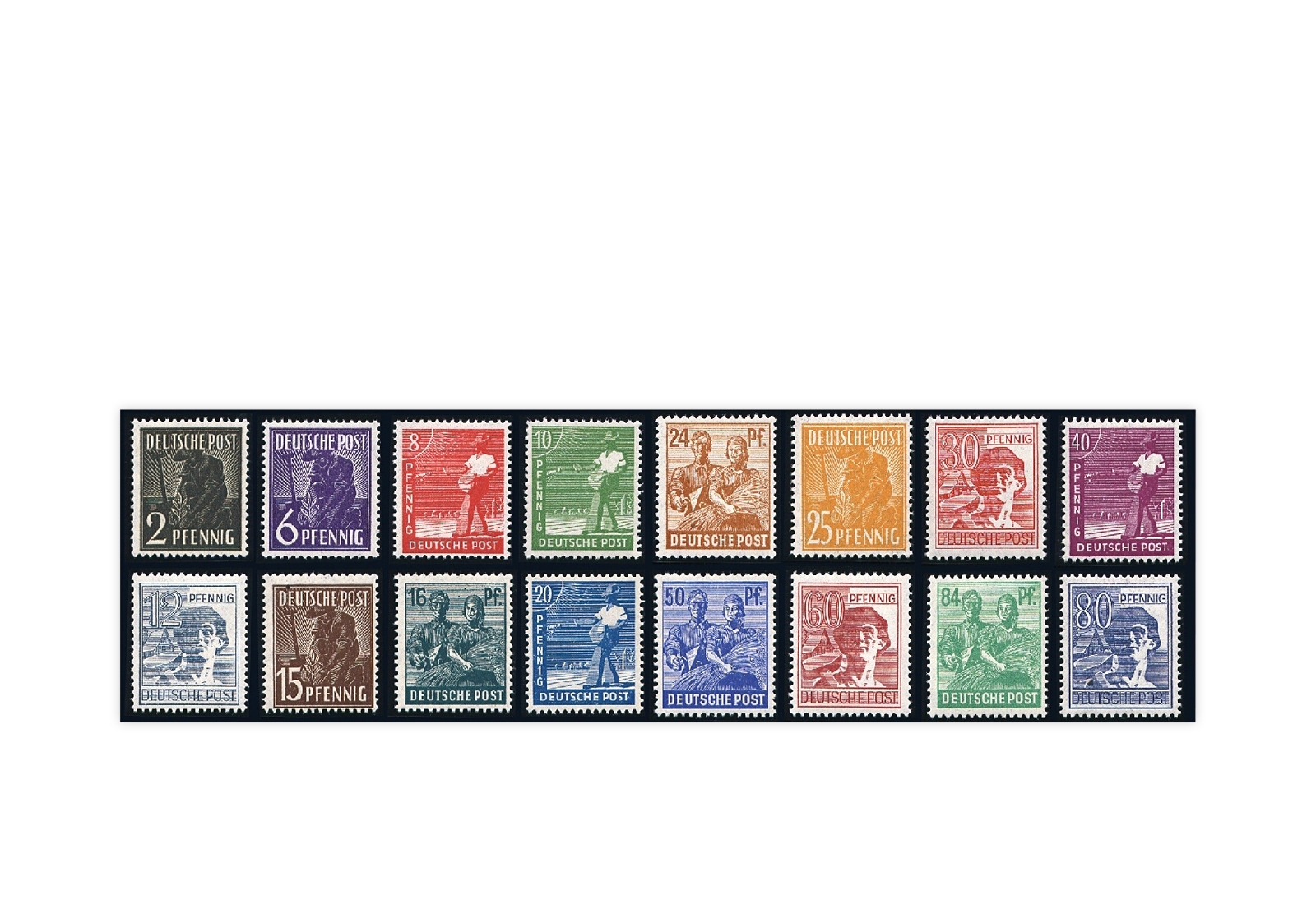 Alliierte Besetzung Kontrollrat II Mi.Nr. 943-962 gestempelt