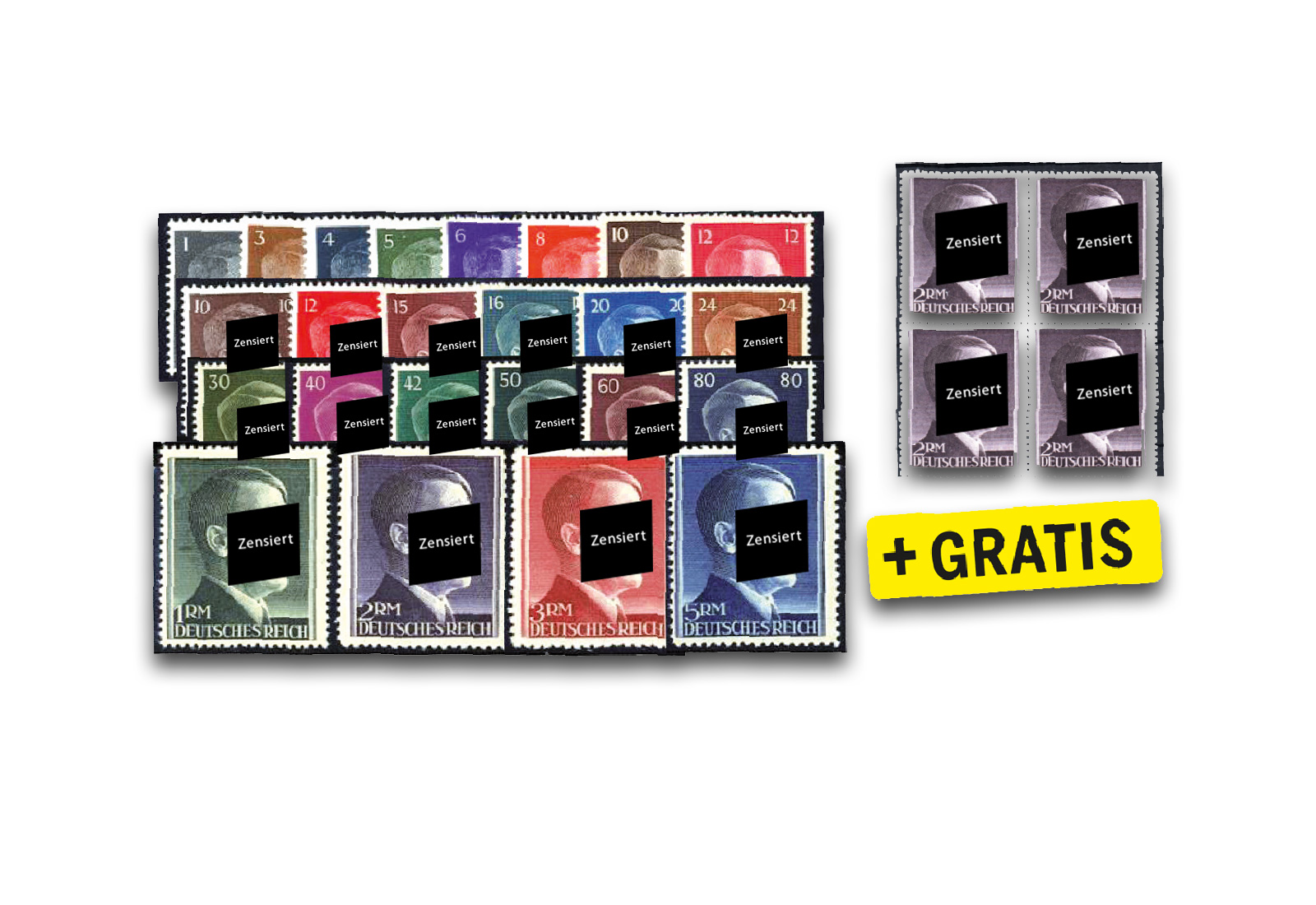 Deutsches Reich Mi.Nr. 781-802, 826-827 postfrisch inkl. DR 800 im VB im SET: