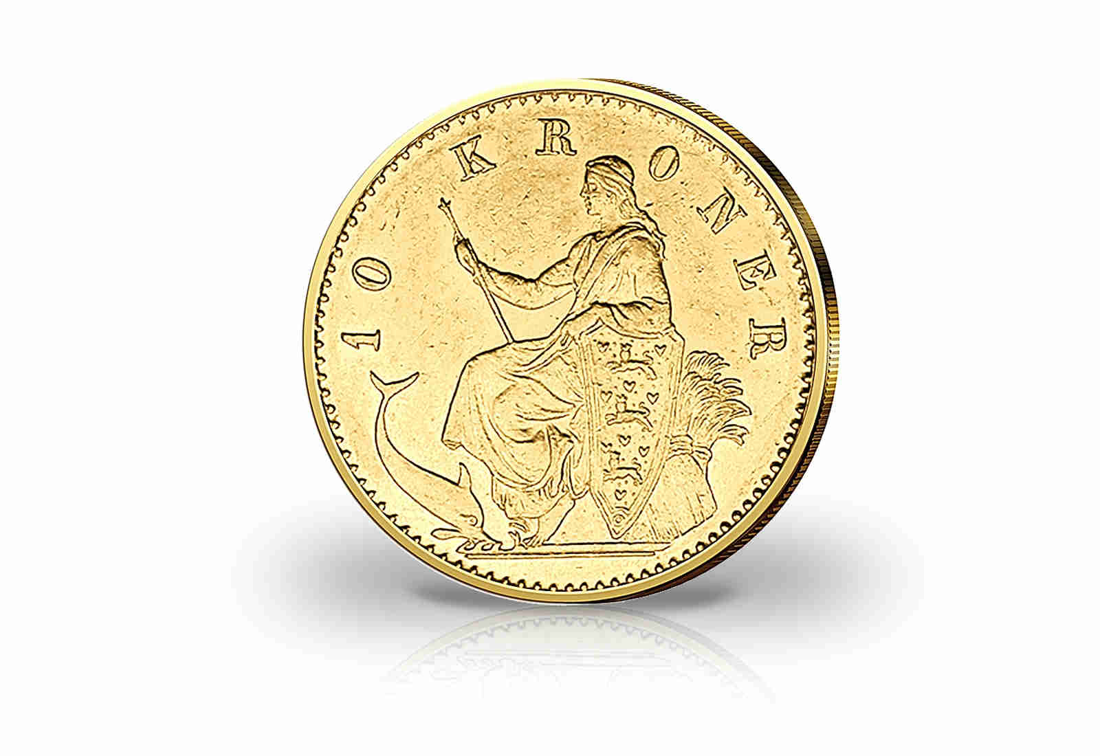10 Kronen Goldmünze 1873-1900 Dänemark König Christian IX.