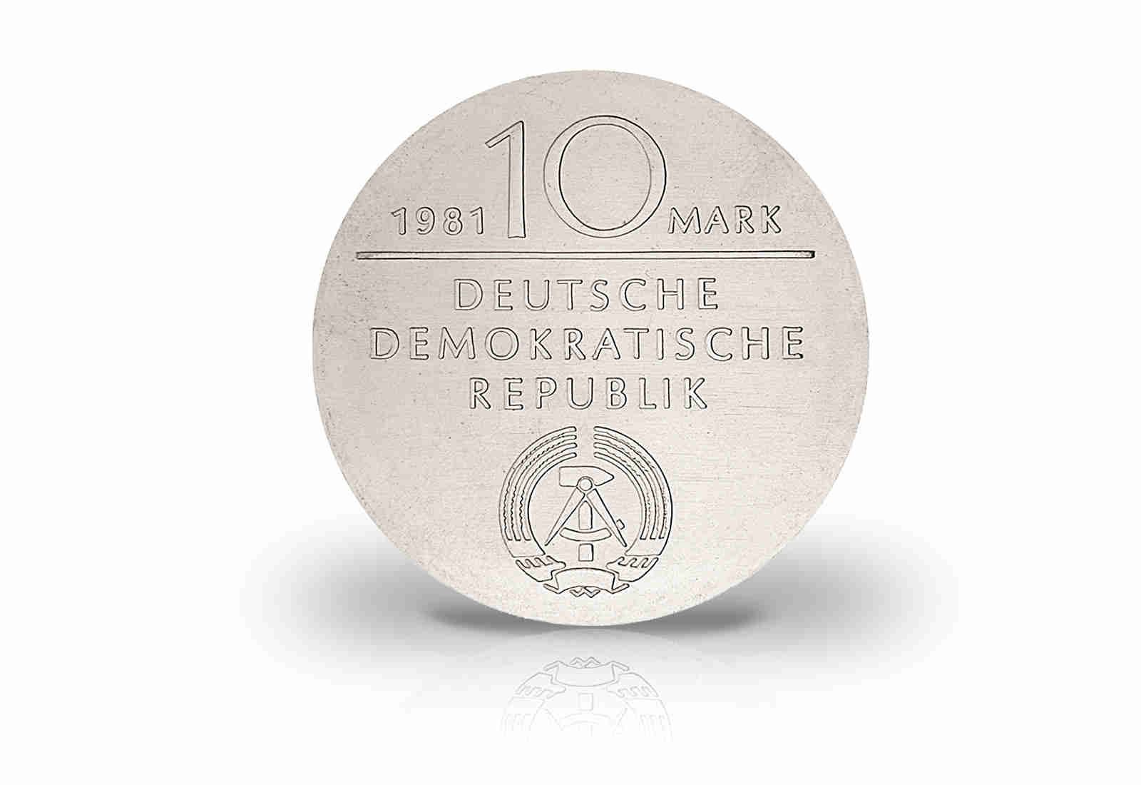 10 Mark Gedenkmünze 1981 DDR  Hegel Jaeger-Nr. 1581