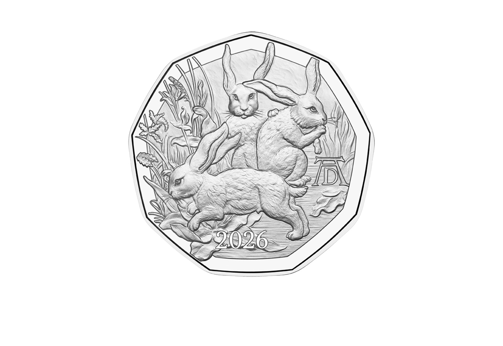 5 Euro Silbermünze 2026 Österreich Dürers Hasentrio - Ostermünze