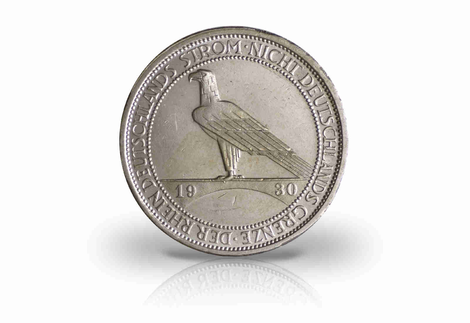 3 Mark 1930 Weimarer Republik Rheinland-Räumung Jaeger-Nr. 345