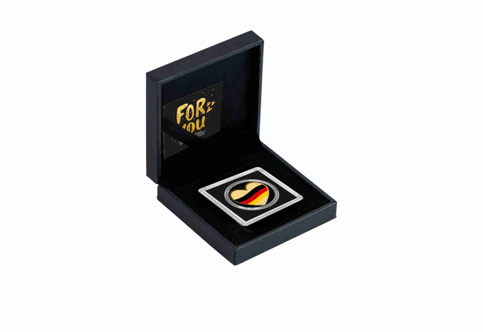 Goldmünze Motiv "Herz für Deutschland" 999/1000 Gold Geschenk