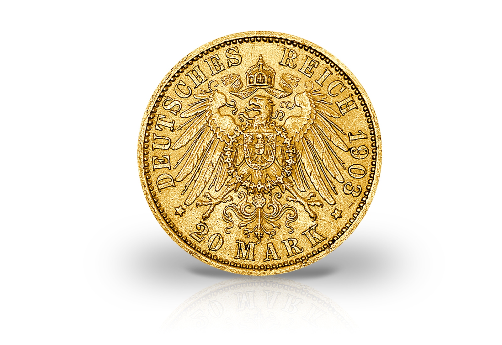 20 Mark Goldmünze 1903 Kaiserreich König Georg Sachsen Jaeger-Nr. 266