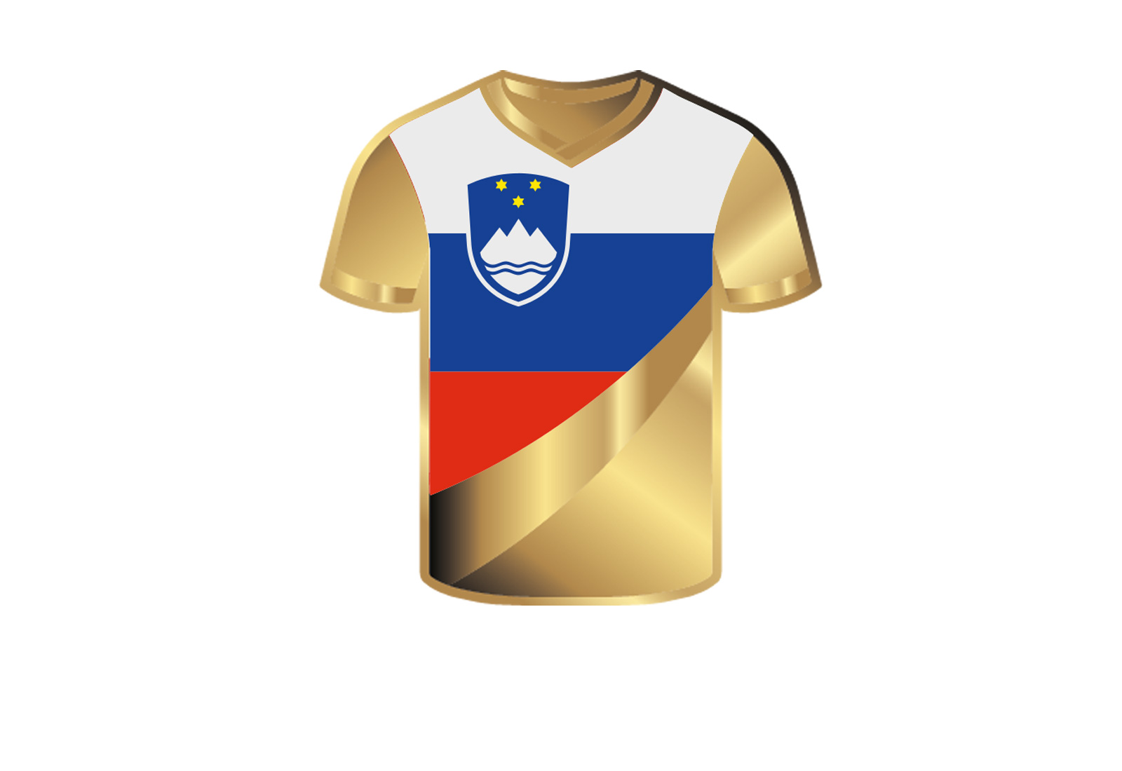 Goldmünze Motiv "Trikot Slowenien" im Geschenketui