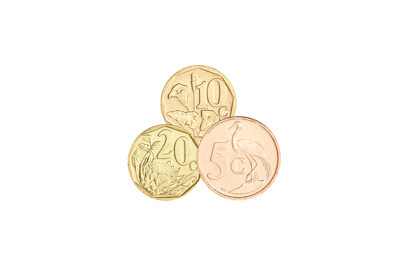 Kurzsatz 5 ,10 und 20 Cent Südafrika 50 Jahre Krügerrand