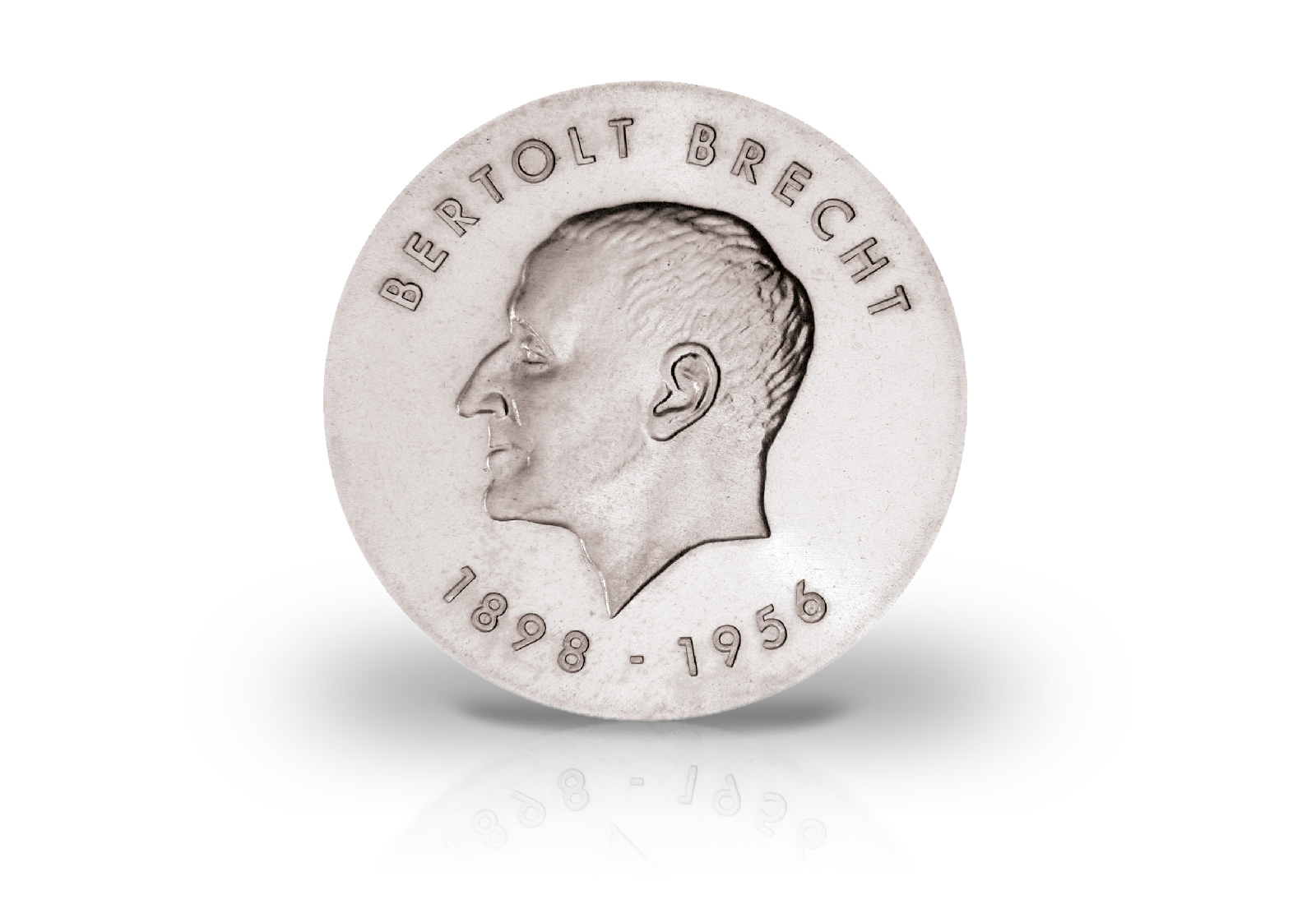 10 Mark Gedenkmünze 1973 DDR Bertolt Brecht Jaeger-Nr. 1544