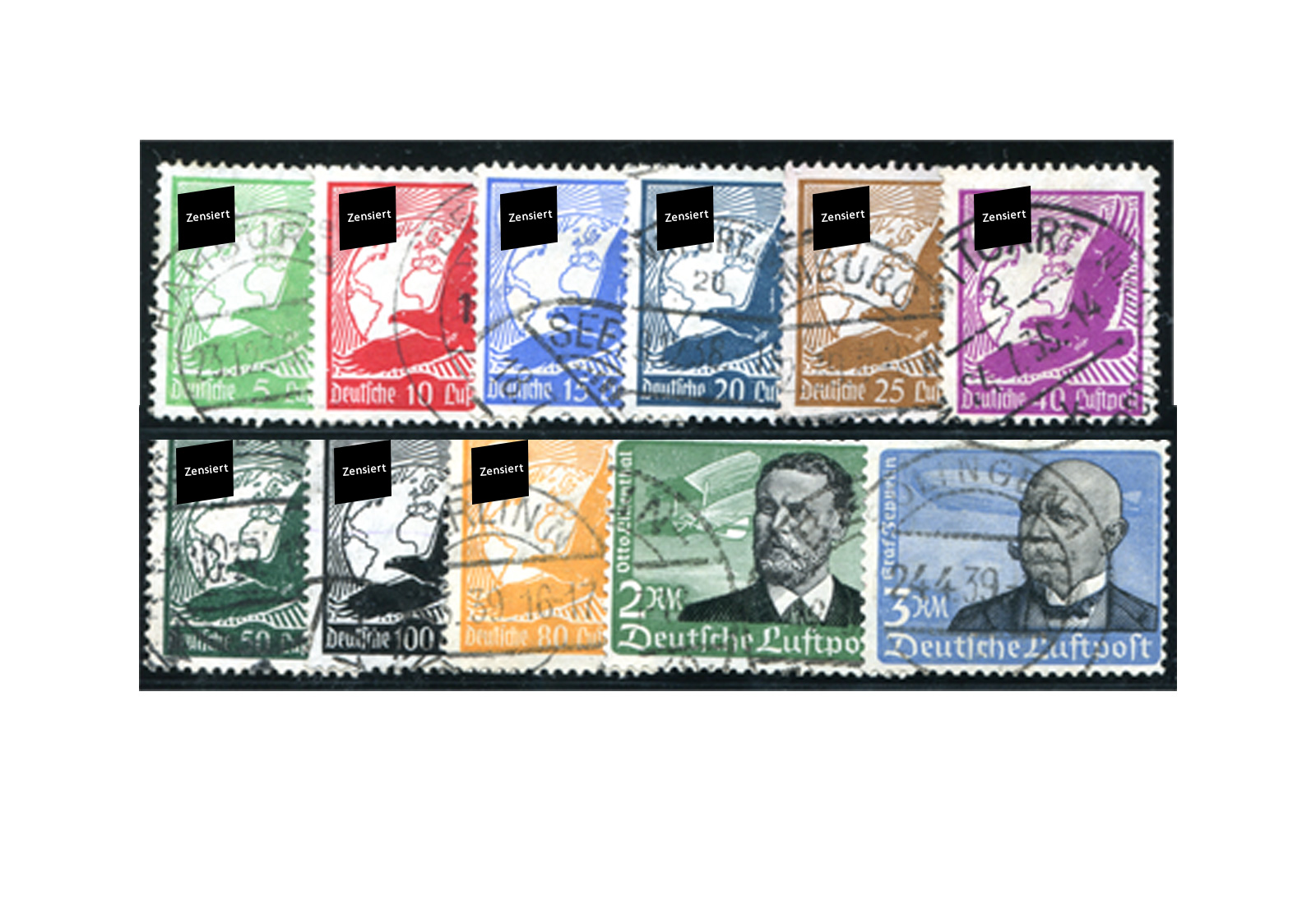 Deutsches Reich Mi.Nr. 529/539 gestempelt