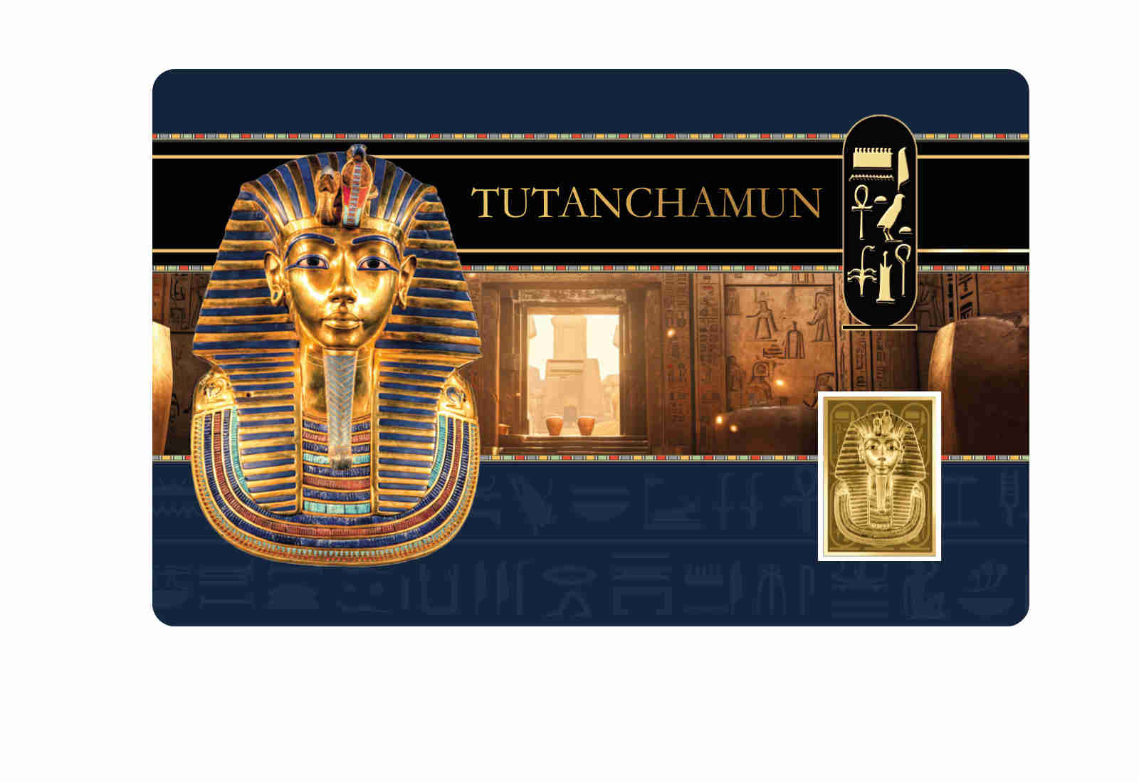 Goldcard Motiv "Tutanchamun" mit 999/1000 Goldausgabe