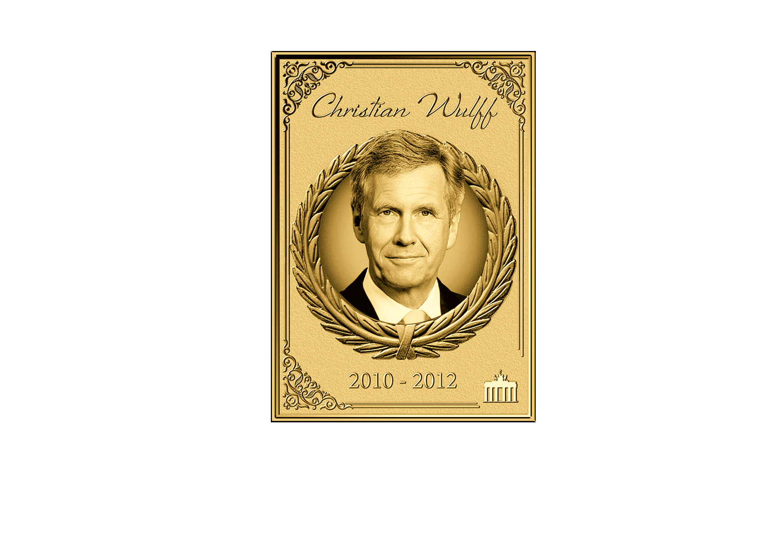 Goldmünzbarren Bundespräsident Christian Wulff 999/1000 Gold