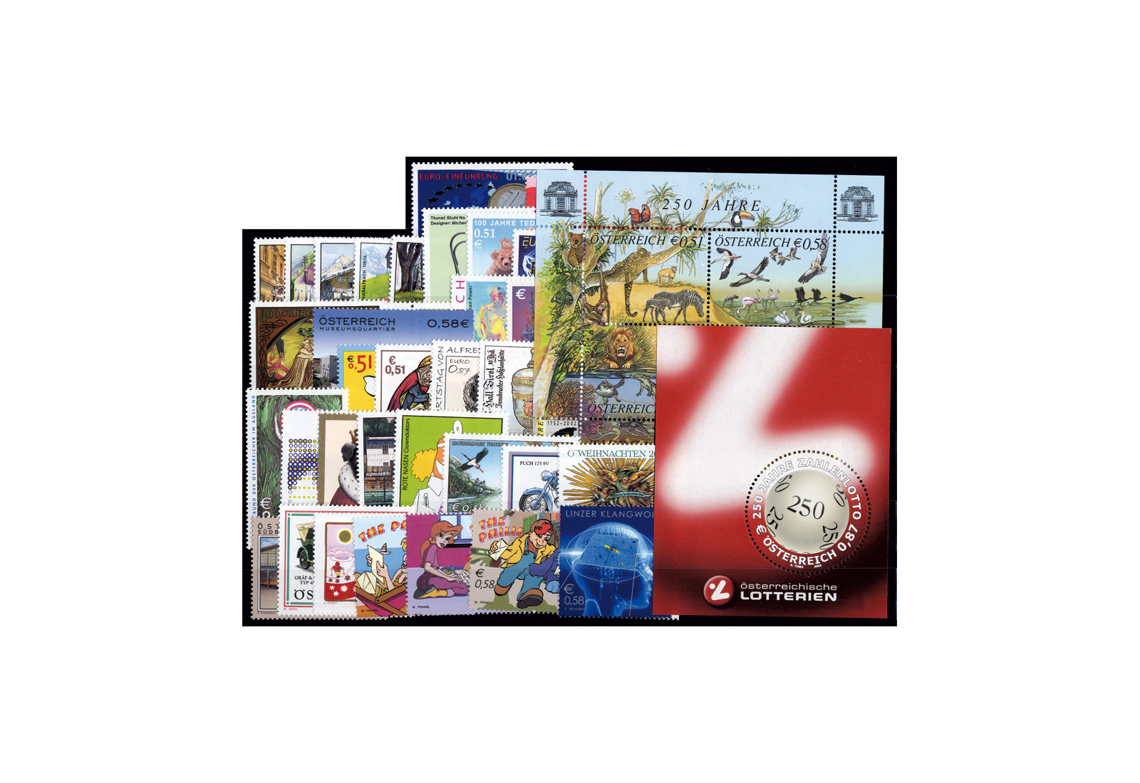 Briefmarken Österreich Jahrgang 2002 Michel-Nr. 2363/2401 postfrisch