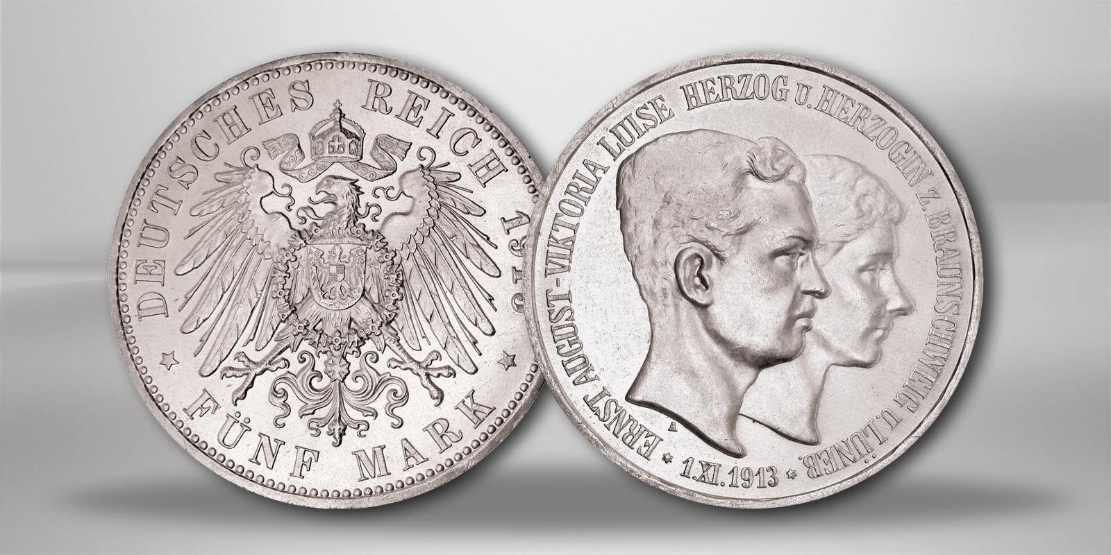 5 Mark 1915 Deutsches Kaiserreich Braunschweig Herzog Ernst August Jaeger-Nr. 58