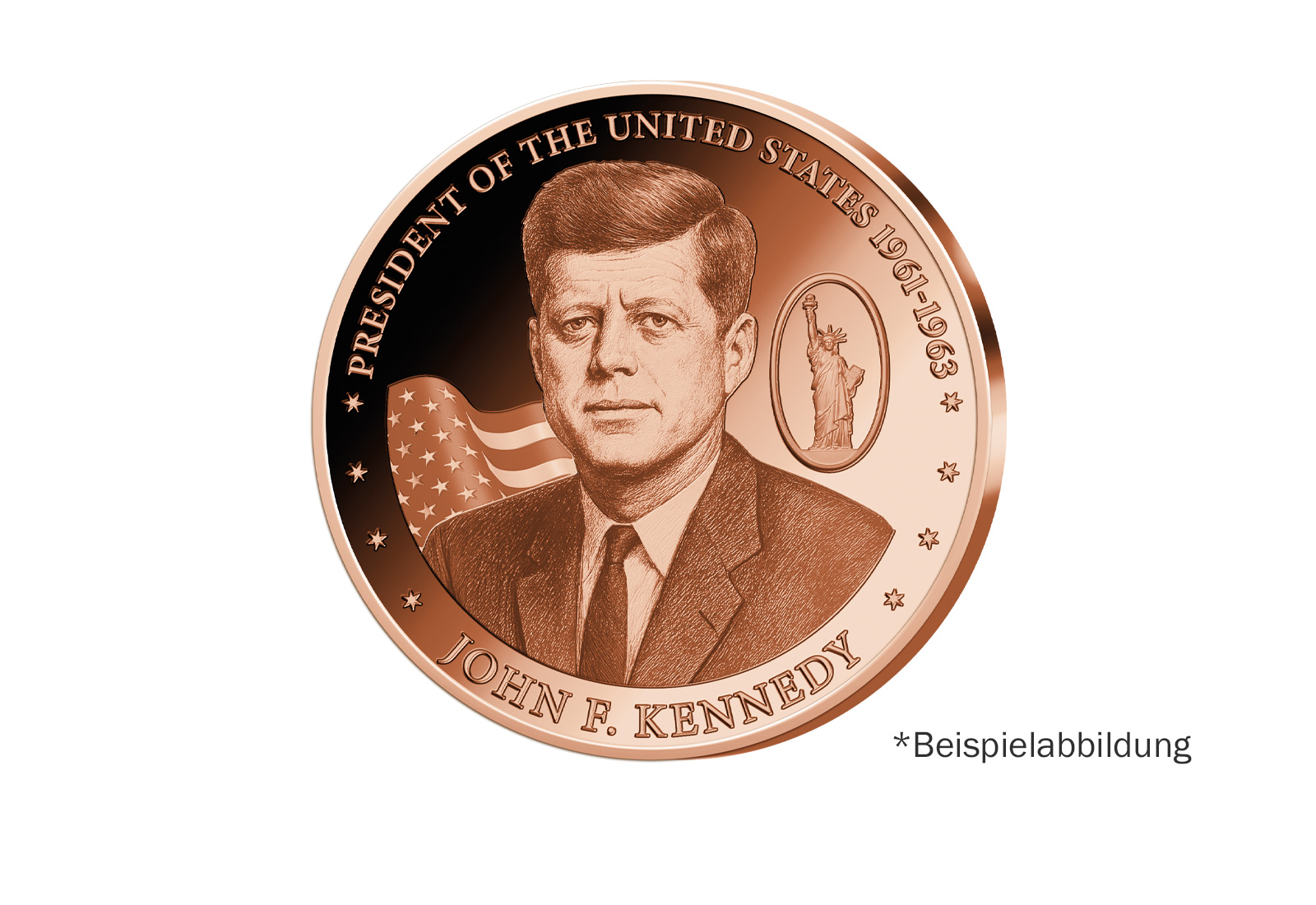 Neuprägung USA 999/1000 Kupfer John F. Kennedy