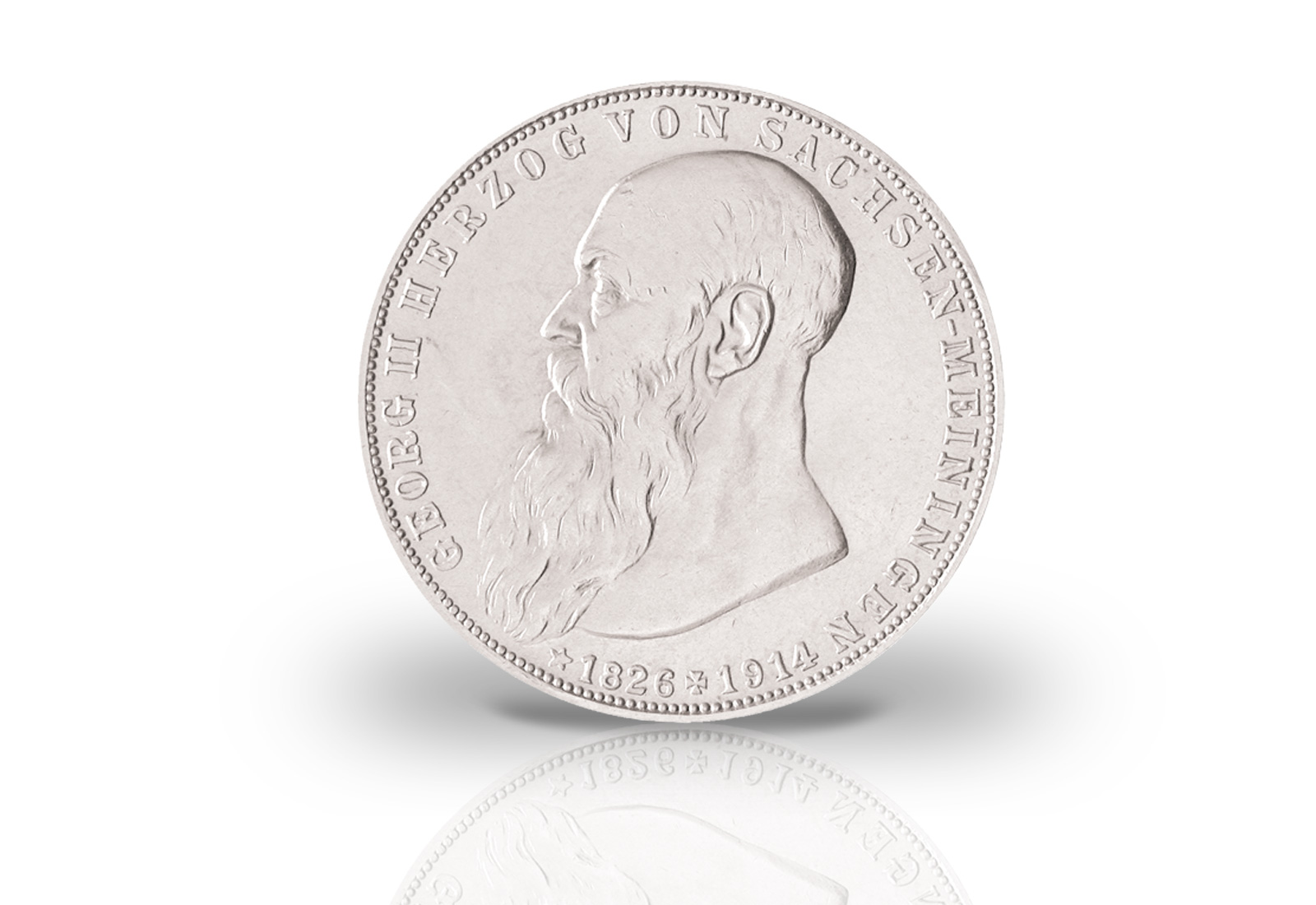 2 Mark 1915 Deutsches Kaiserreich Sachsen Meiningen Herzog Georg II. Jaeger-Nr. 154