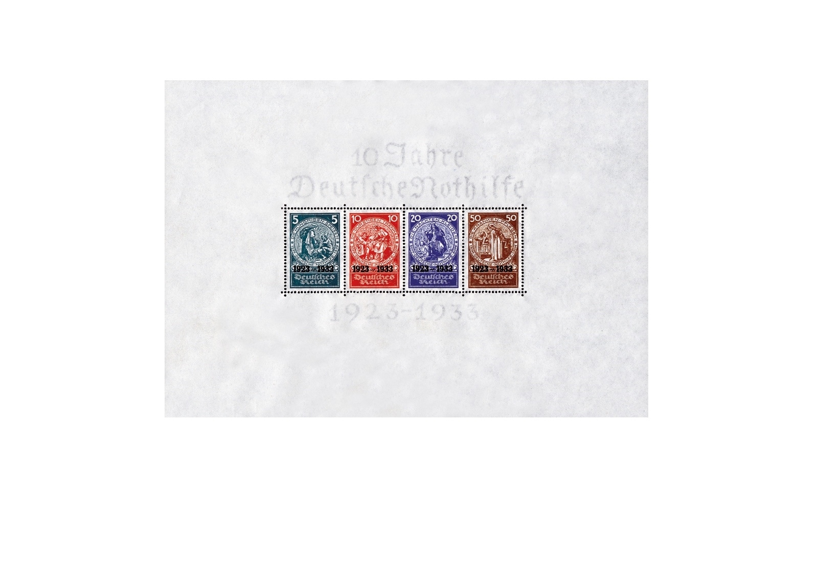 Deutsches Reich Nothilfe 1933 Block 2 mit Falz