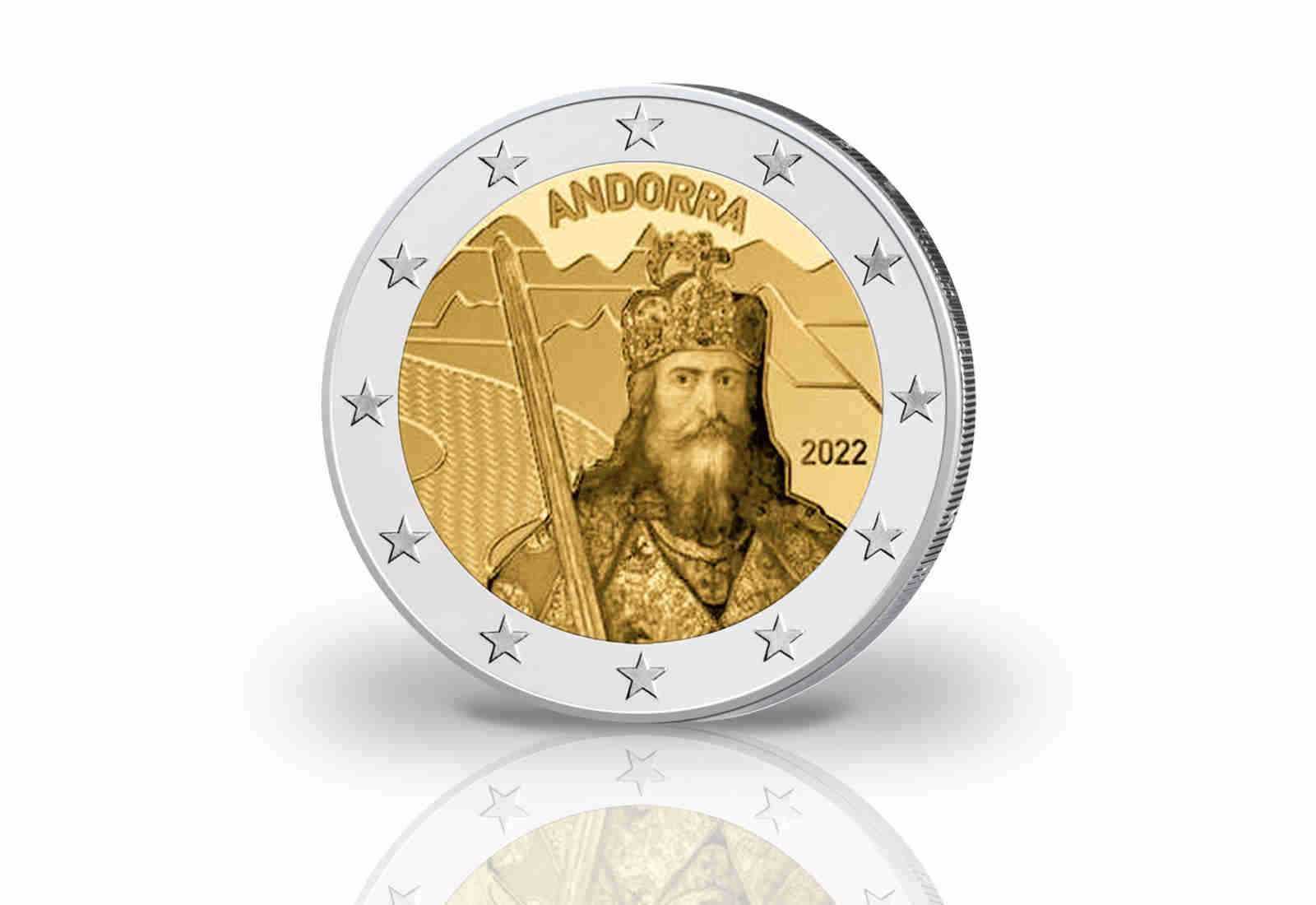 2 Euro 2022 Andorra Die Legende von Karl dem Großen st in Coincard