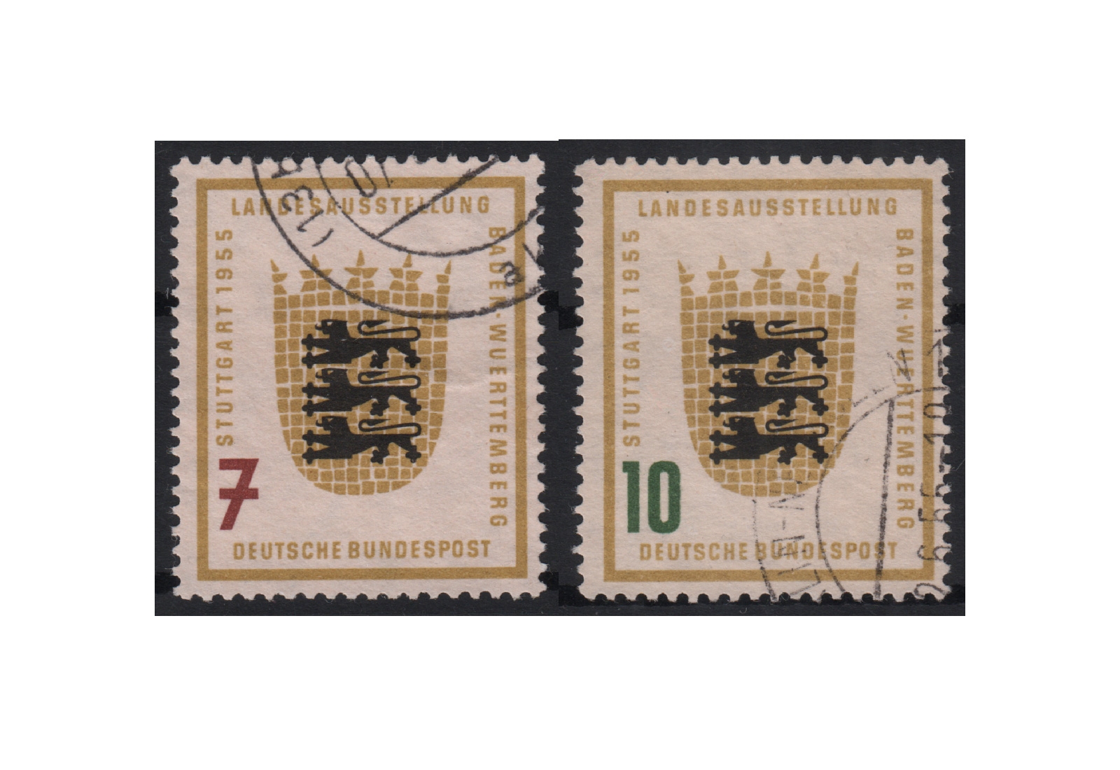 BRD Landesausstellung Baden Württemberg 1955 Mi.Nr. 212-213 gestempelt