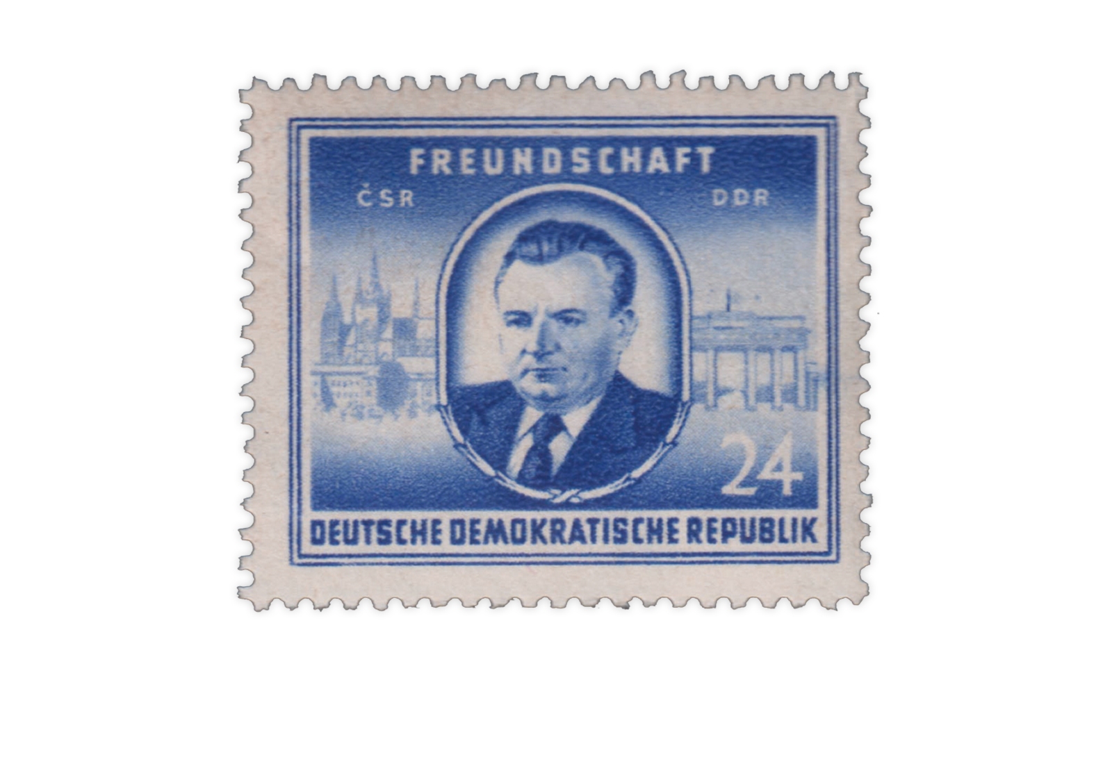 Briefmarke DDR Staatsbesuch von Klement Gottwald 1952 Michel-Nr. 302 postfrisch