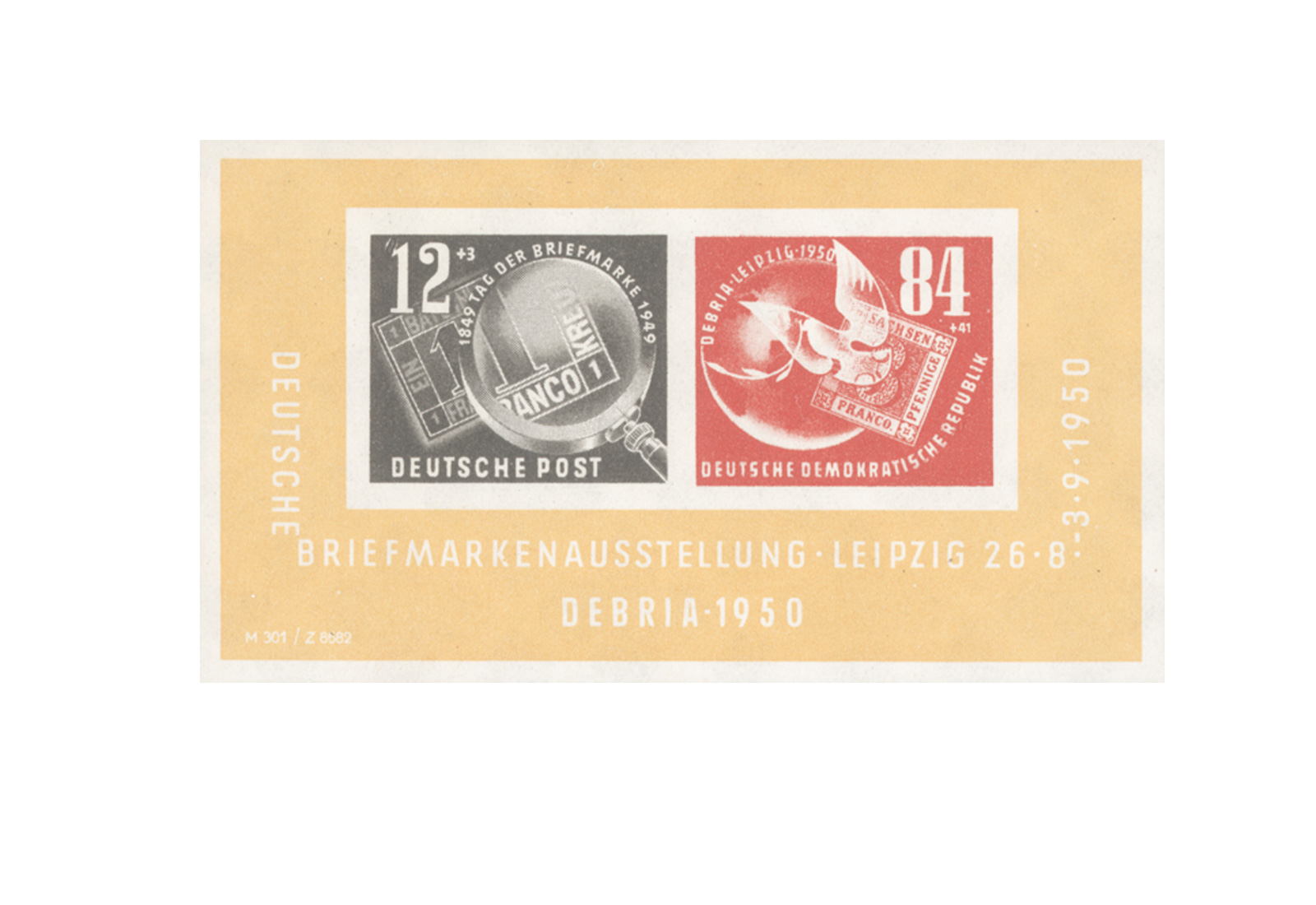 Briefmarke DDR Block 7 auf Brief SST Blankobrief