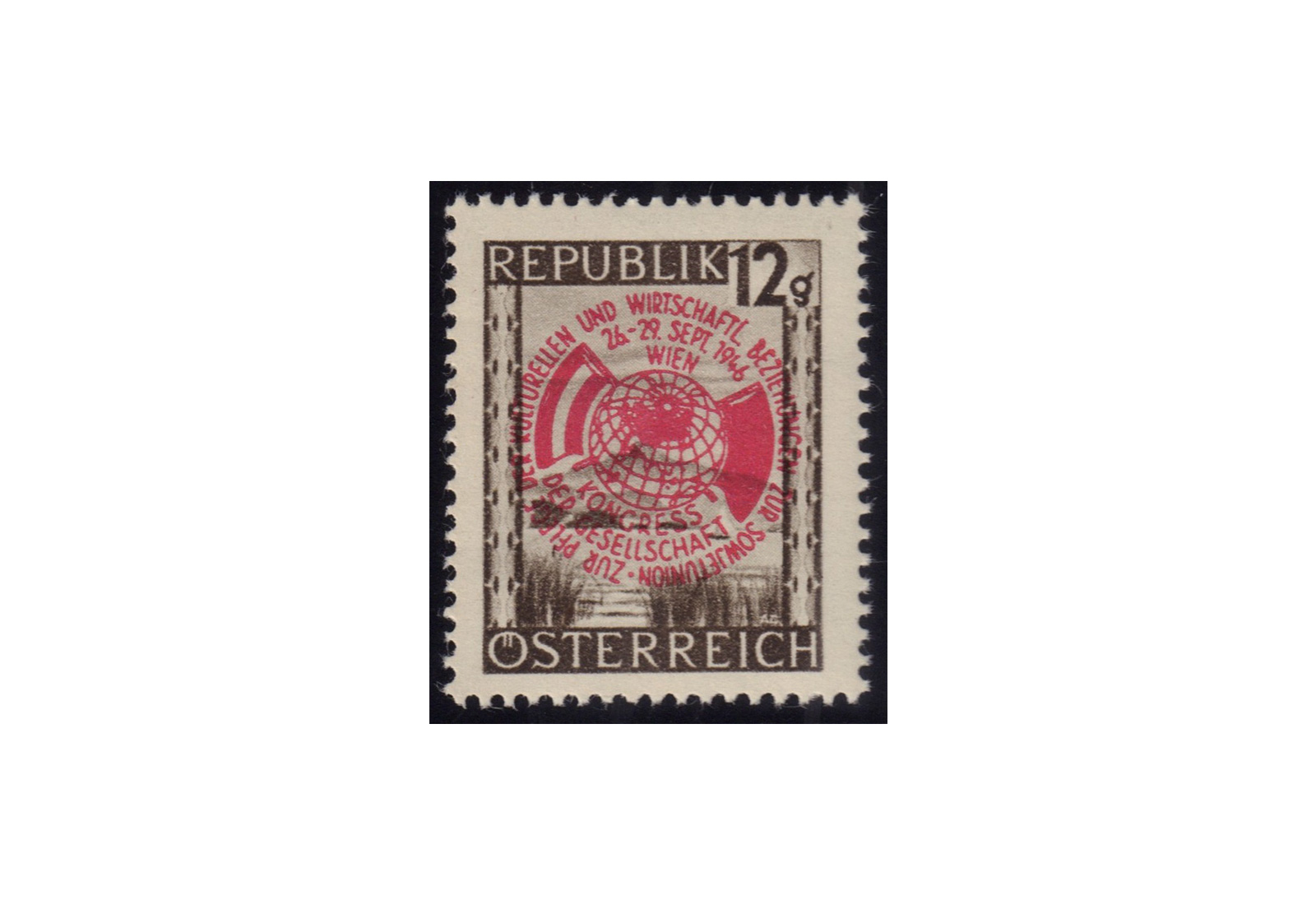 Österreich 1946: Kongreß der Gesellschaft zur Pflege der kulturellen und wirtschaftlichen Beziehungen zur Sowjetunion