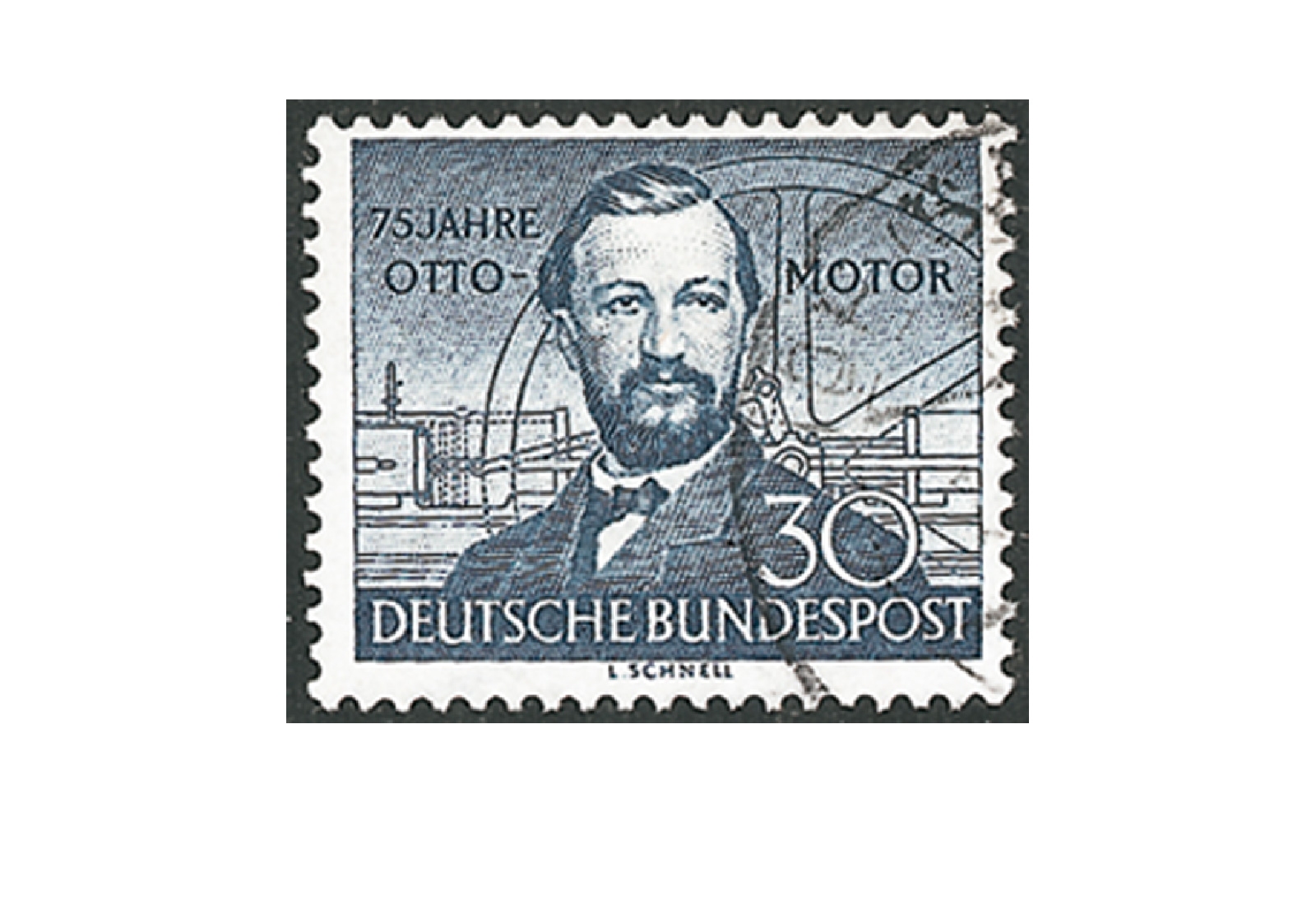 Briefmarke BRD Ottomotor 1952 Michel-Nr. 150 gestempelt