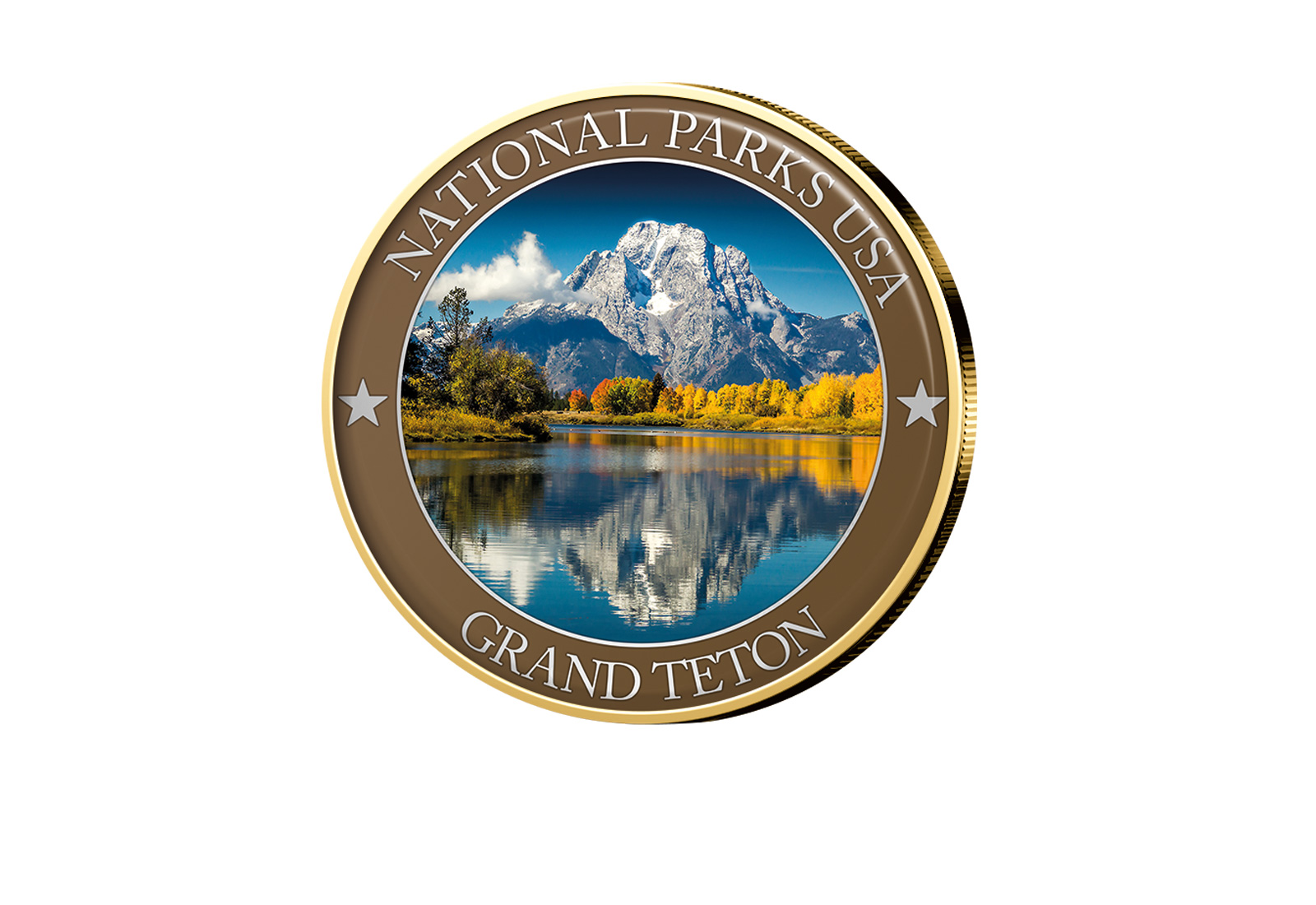 1/2 Dollar USA Grand Teton Serie National Parks USA mit Farbapplikation