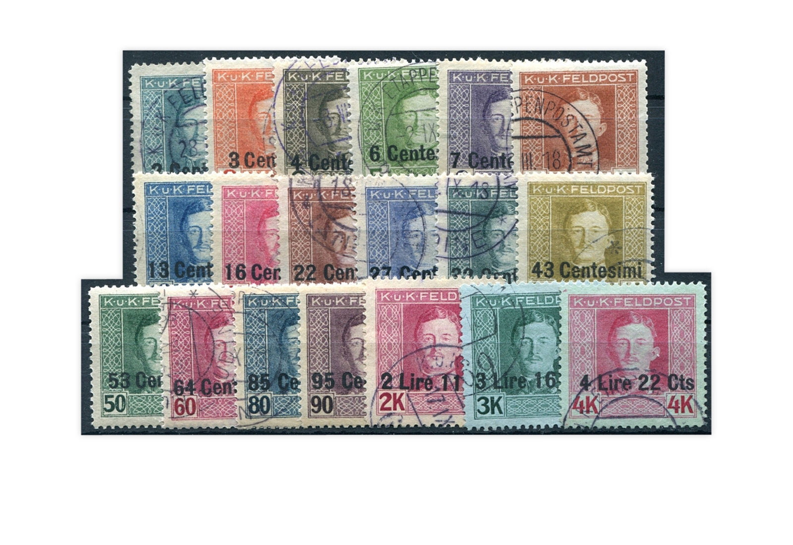 Österreich Feldpost Mi.Nr. 1-19 gest.