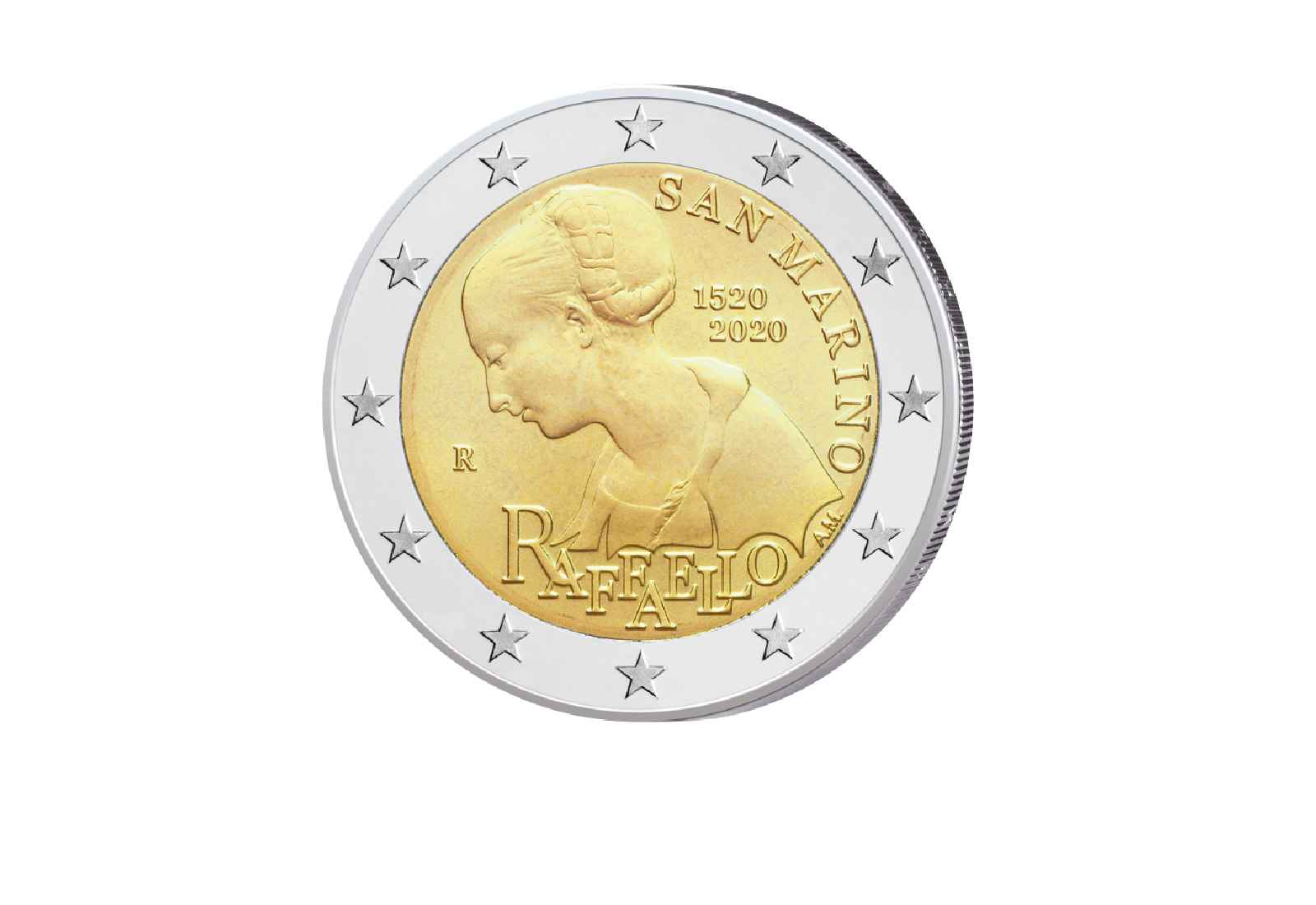 2 Euro 2020 San Marino 500. Todestag von Raffael st im Blister