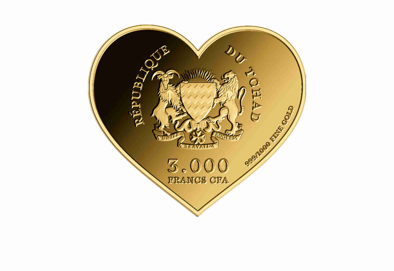 Goldmünze Motiv "Herz Te Quiero" 999/1000 Gold Geschenk