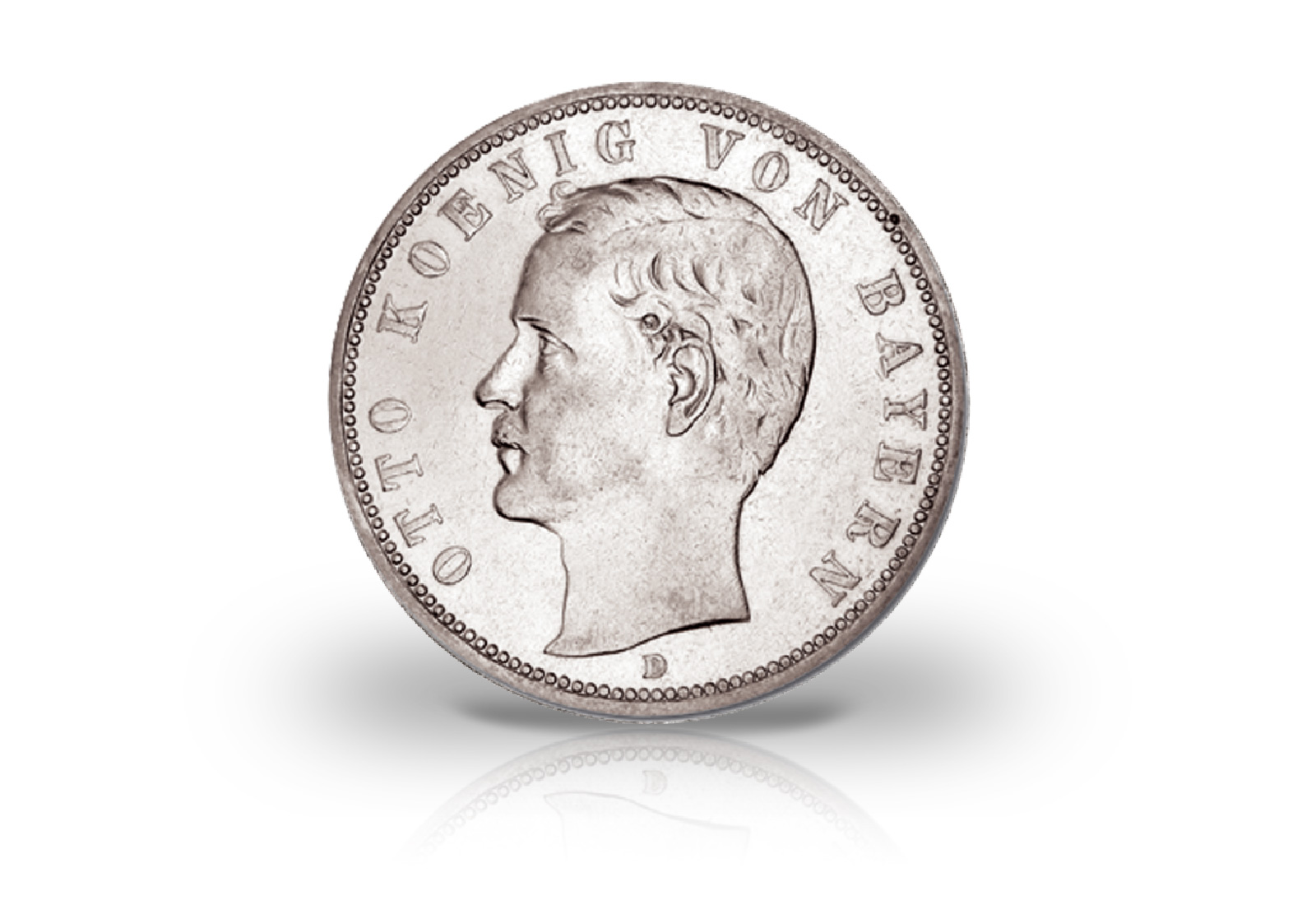 2 Mark 1888 Deutsches Kaiserreich Bayern König Otto Jaeger-Nr. 43