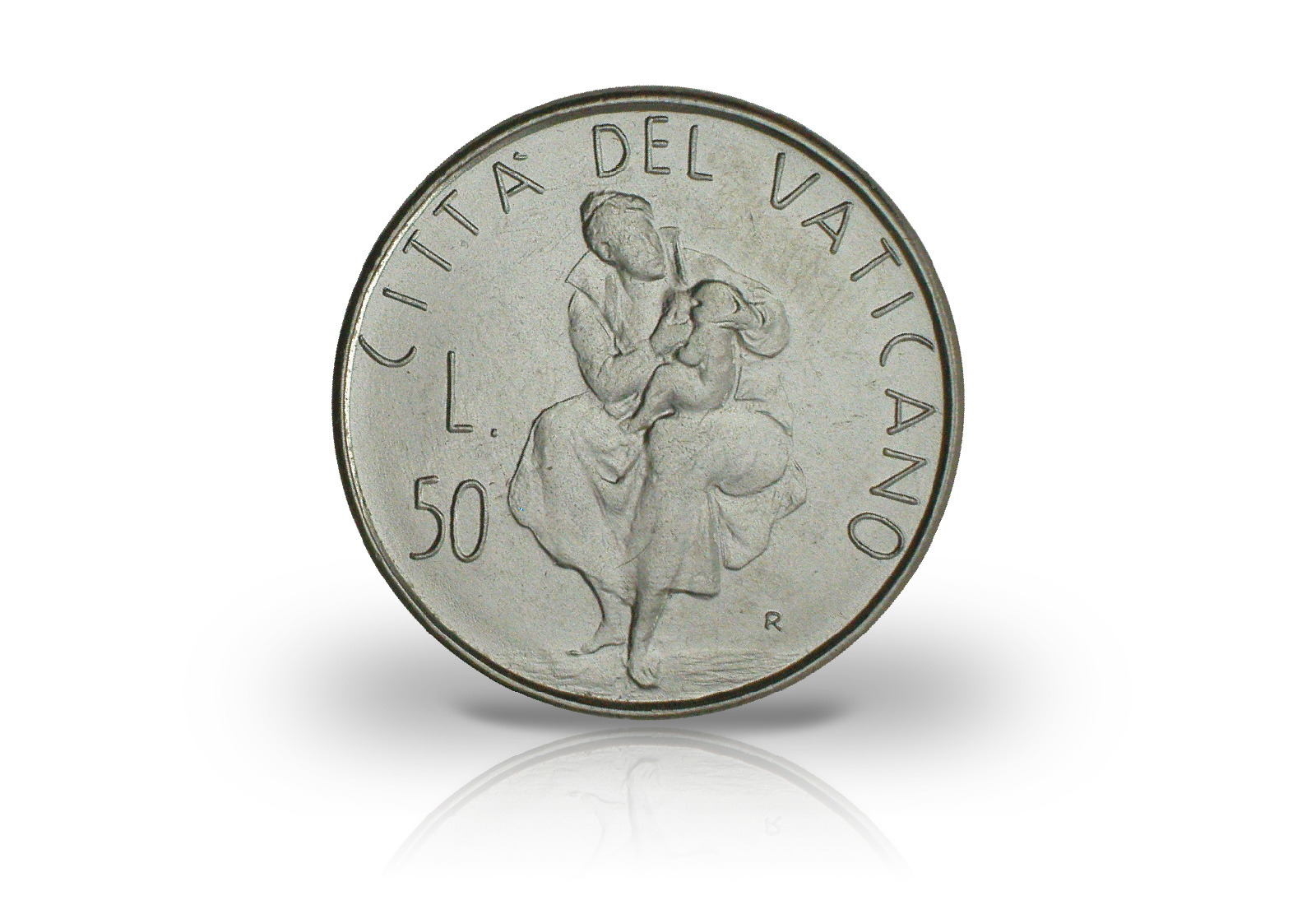 50 Lire 1982 Vatikan Papst Johannes Paul II. Mutterschaft