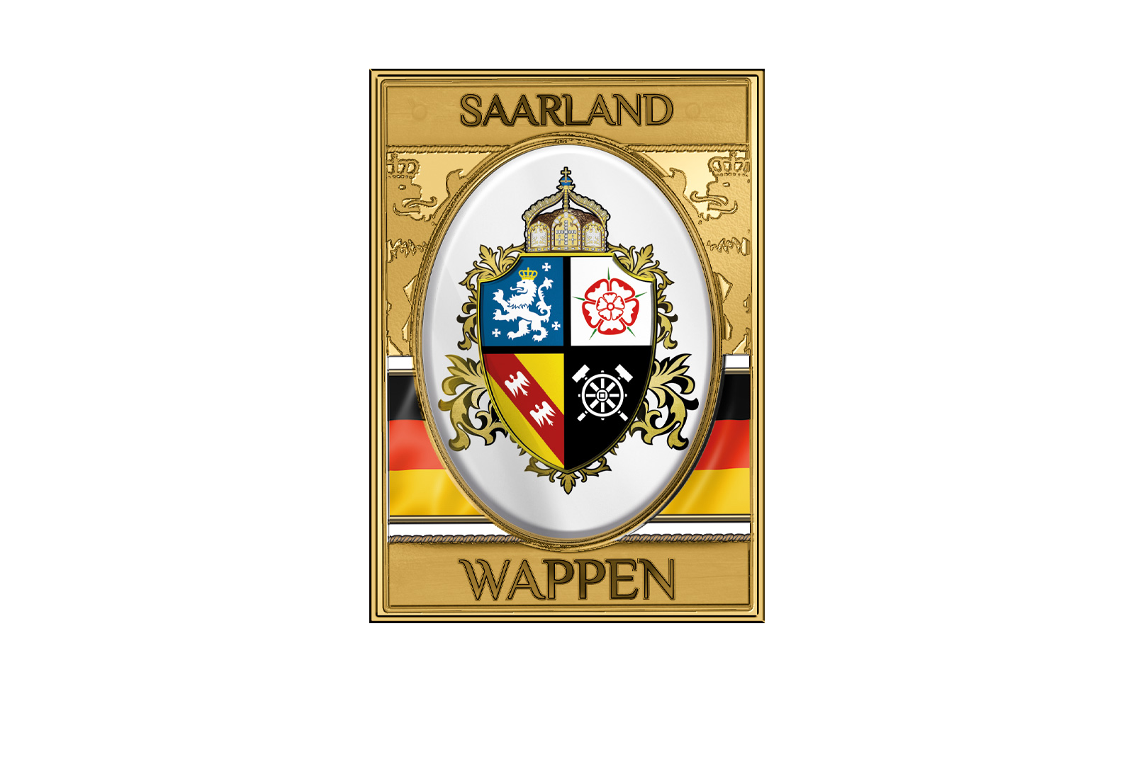 Goldmünze 999/1000 Gold Wappen Saarland
