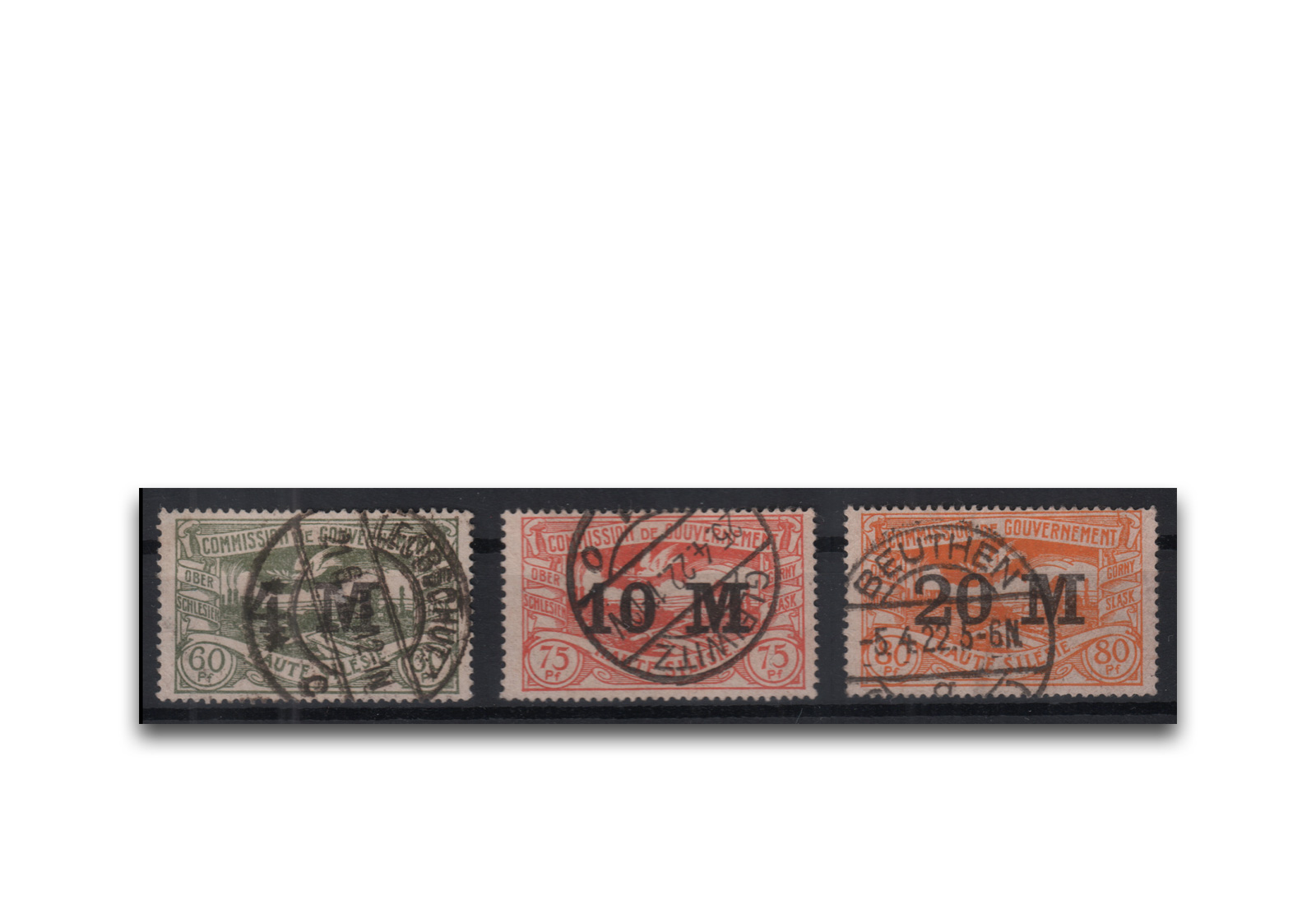 Oberschlesien Michel-Nr. 41/43 mit Falz