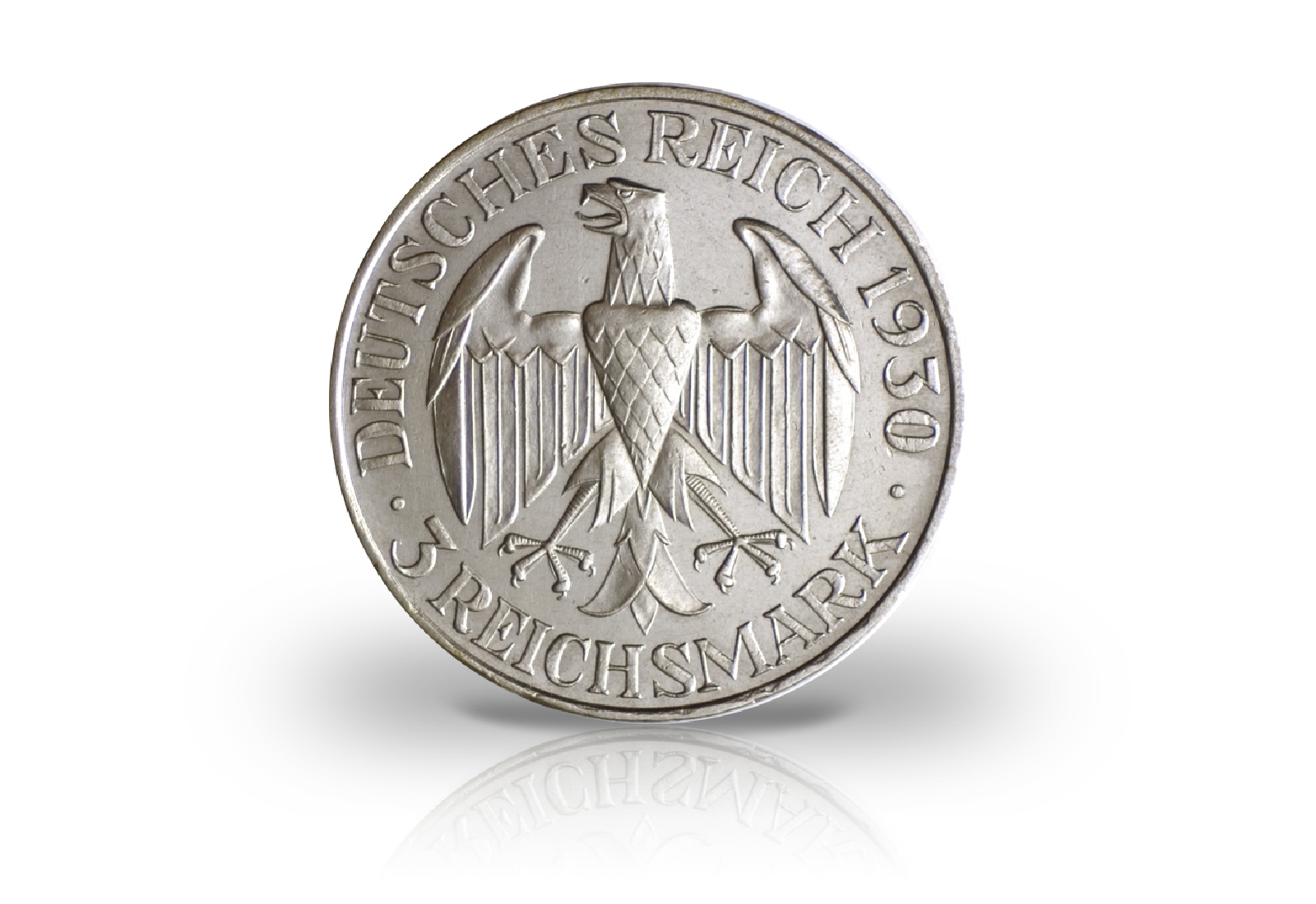 3 Reichsmark Silbermünze 1930 Weimarer Republik Graf Zeppelin Jaeger-Nr. 342