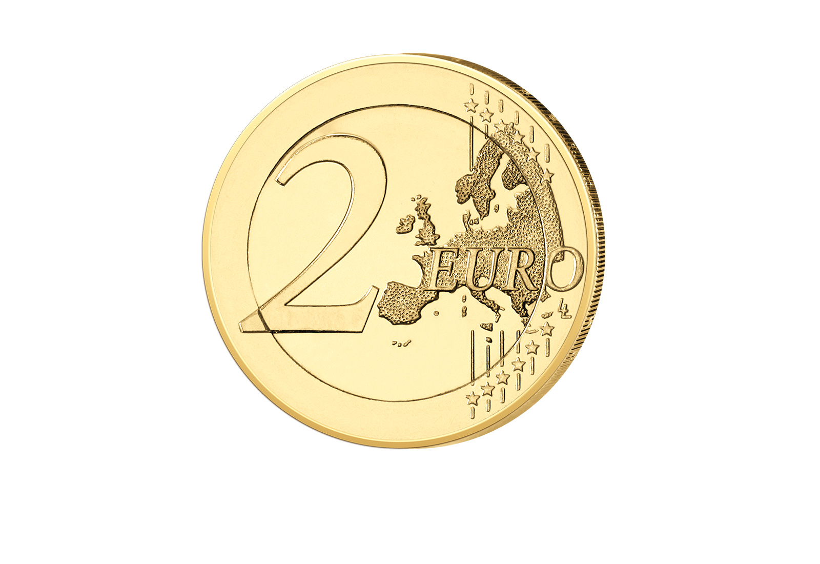 2 Euro vergoldet mit Farbmotiv Vatertag Motiv 2