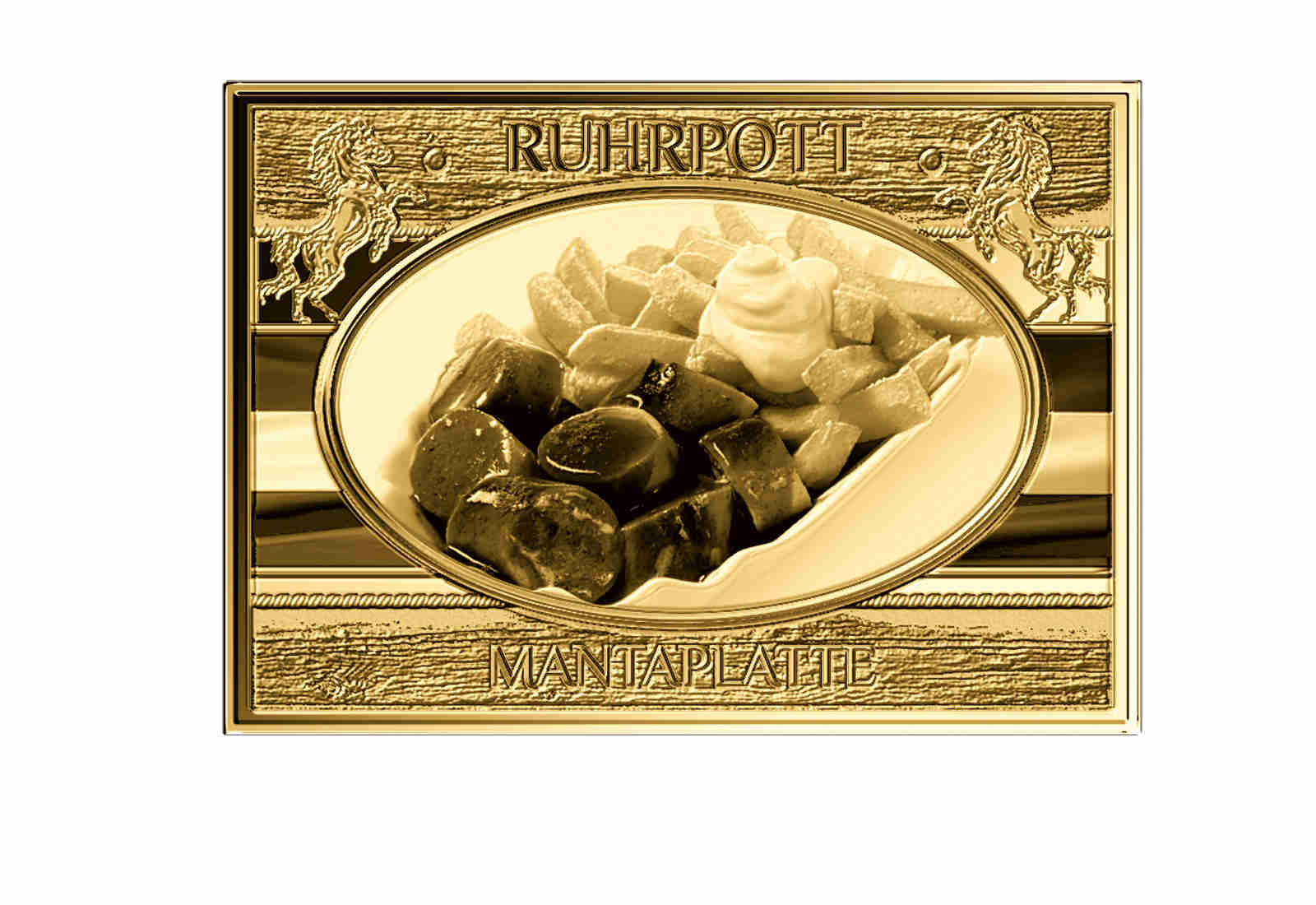 Goldbarren Mantaplatte - NRW Ruhrpott 999/1000 Gold