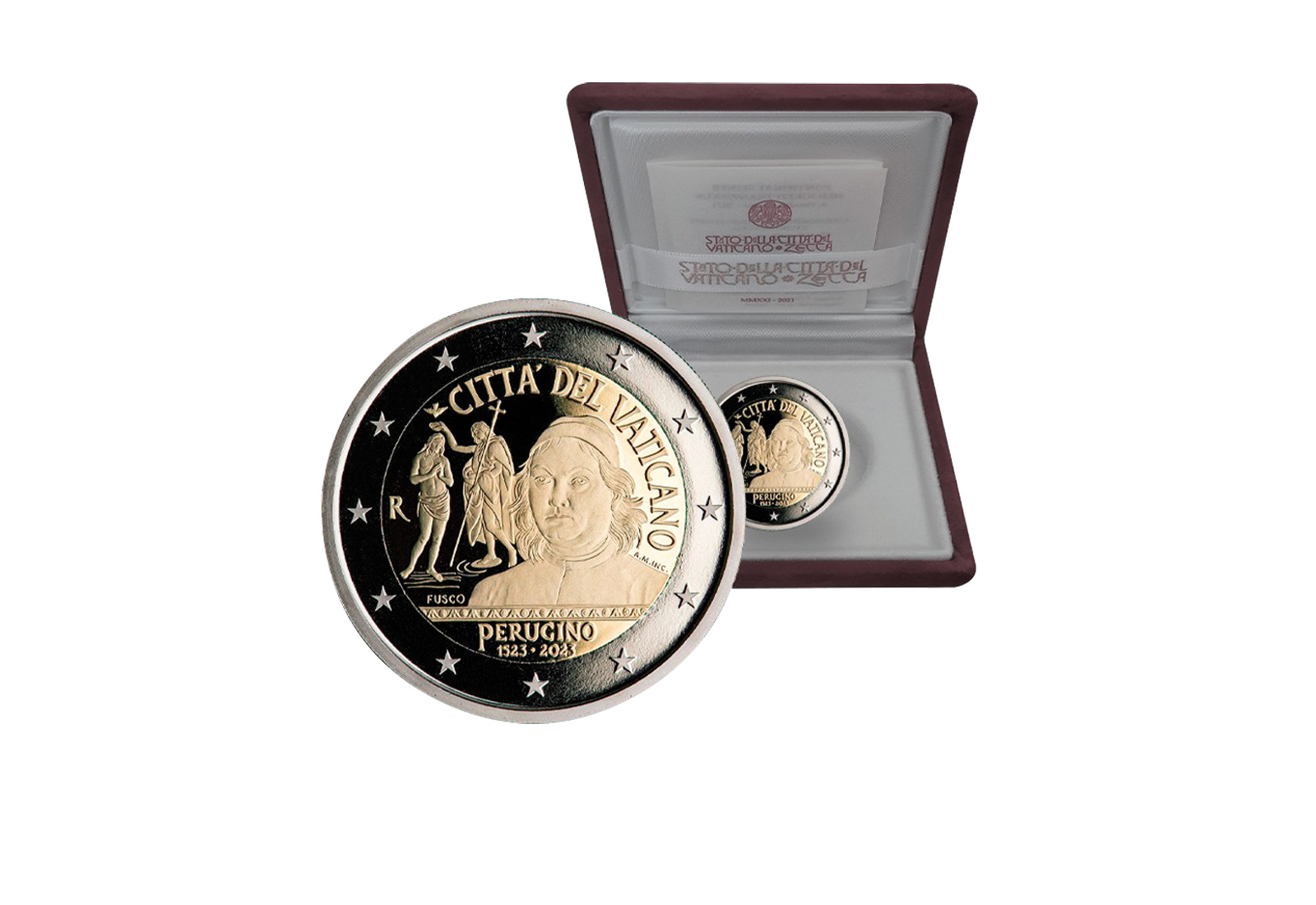 2-Euro-Gedenkmünze 2023 Vatikan - 500. Todestag Pietro Perugino PP