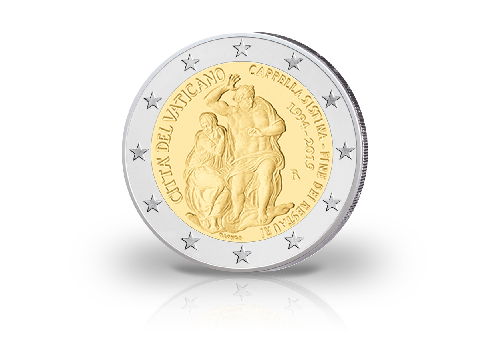 2 Euro 2019 Vatikan 25 Jahre Restaurierung Sixtinische Kapelle PP