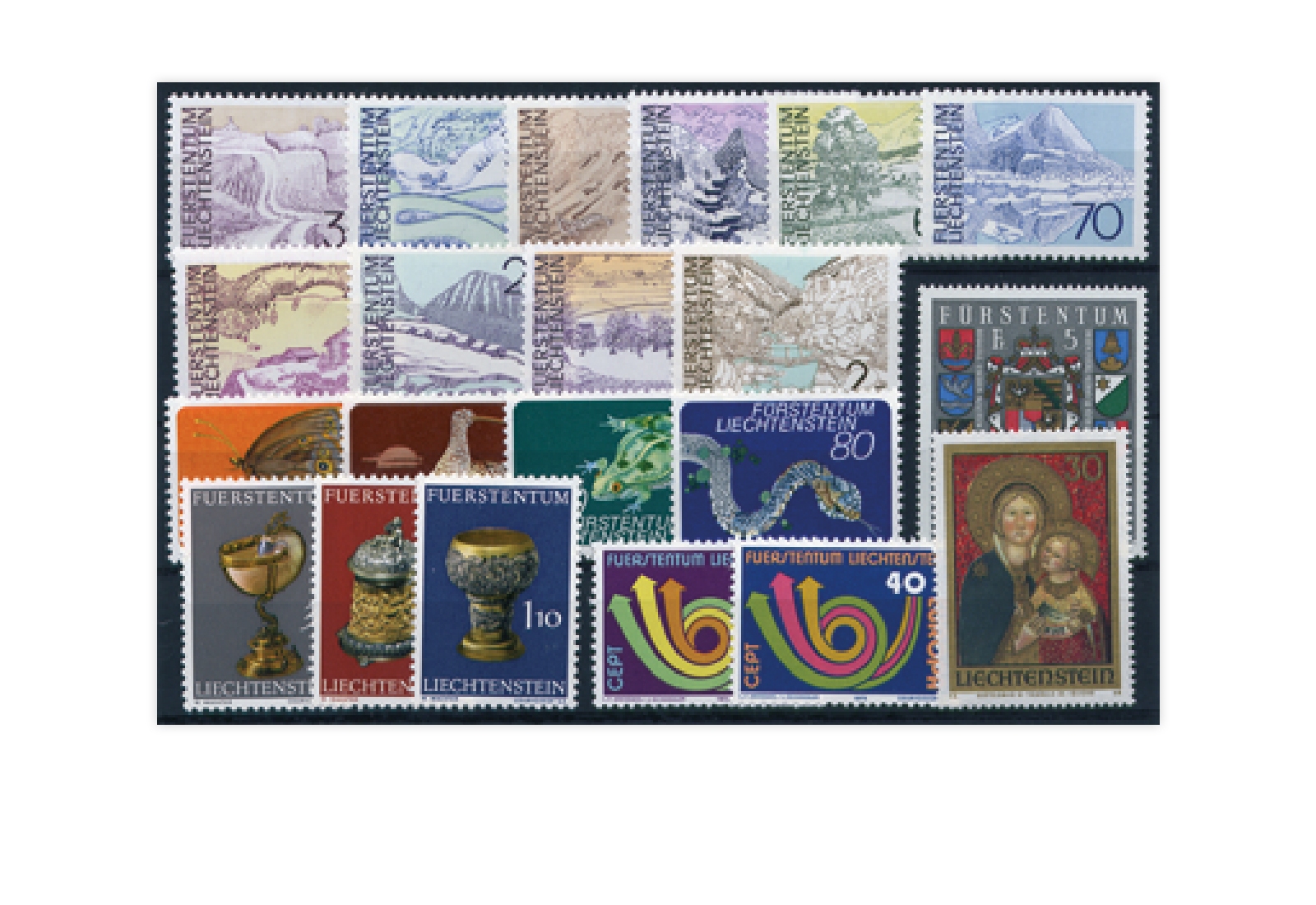 Liechtenstein Jahrgang 1973 postfrisch