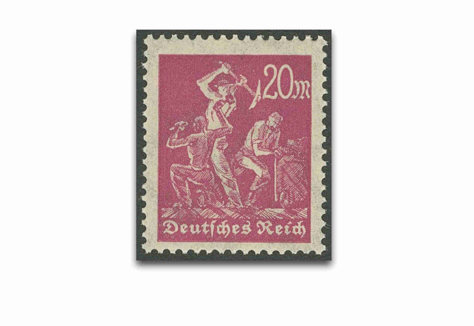 Briefmarke Deutsches Reich Arbeiter 1922 Mi. Nr. 241 z postfrisch